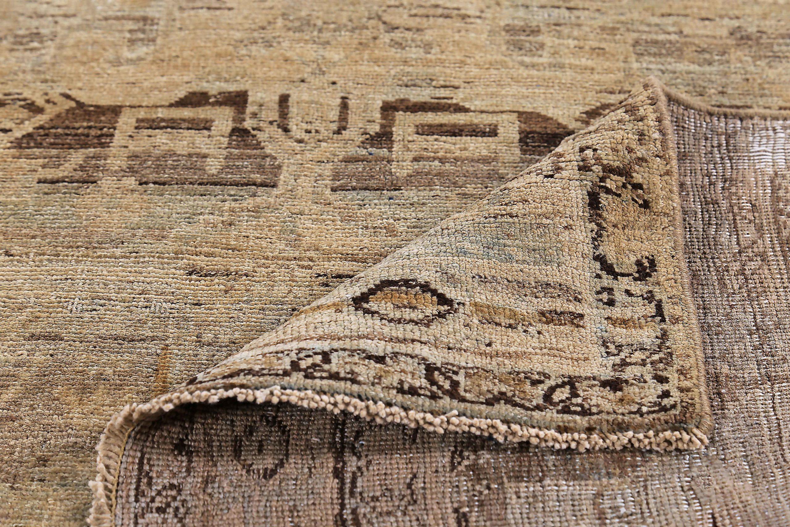 20ième siècle Tapis de sol Persan Bijar - Laine Design/One Brown - 89669 en vente