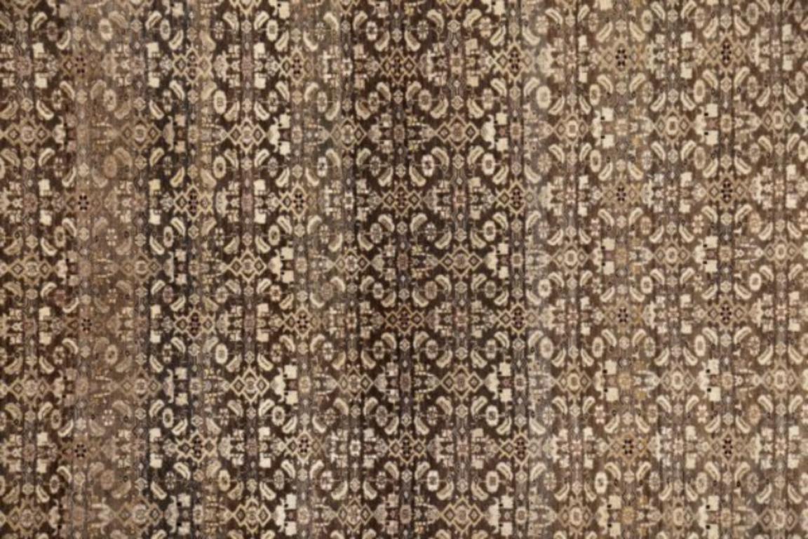 Persische Bijar Bereich Teppiche CIRCA 1880 - Wolle Brown Elfenbein Design - 91397 (Asiatisch) im Angebot