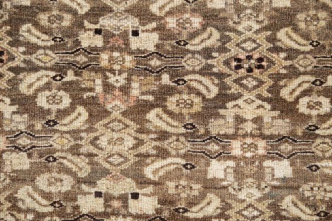 Persische Bijar Bereich Teppiche CIRCA 1880 - Wolle Brown Elfenbein Design - 91397 (20. Jahrhundert) im Angebot