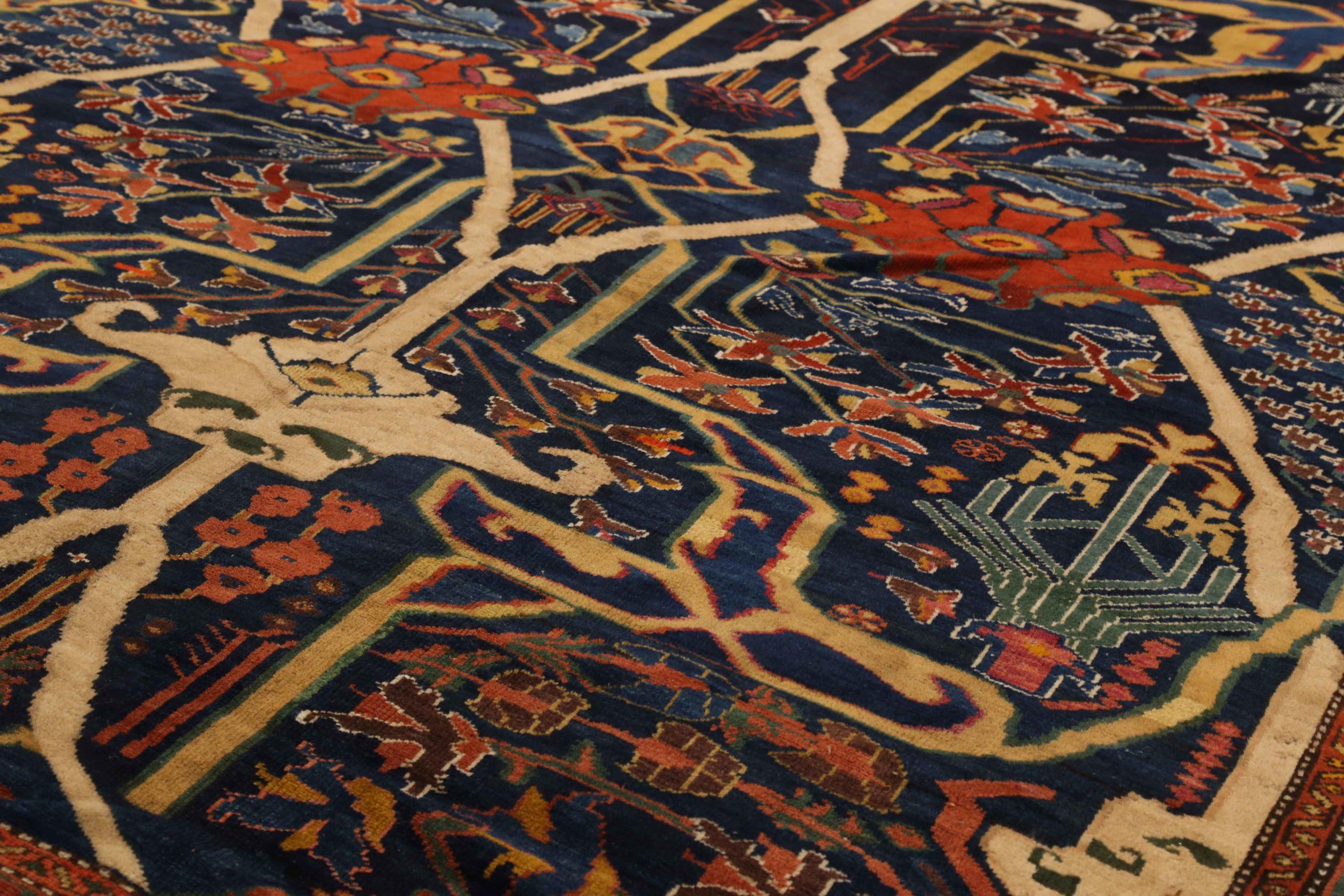 Asian Persian Bijar Area Rugs - 10876 For Sale