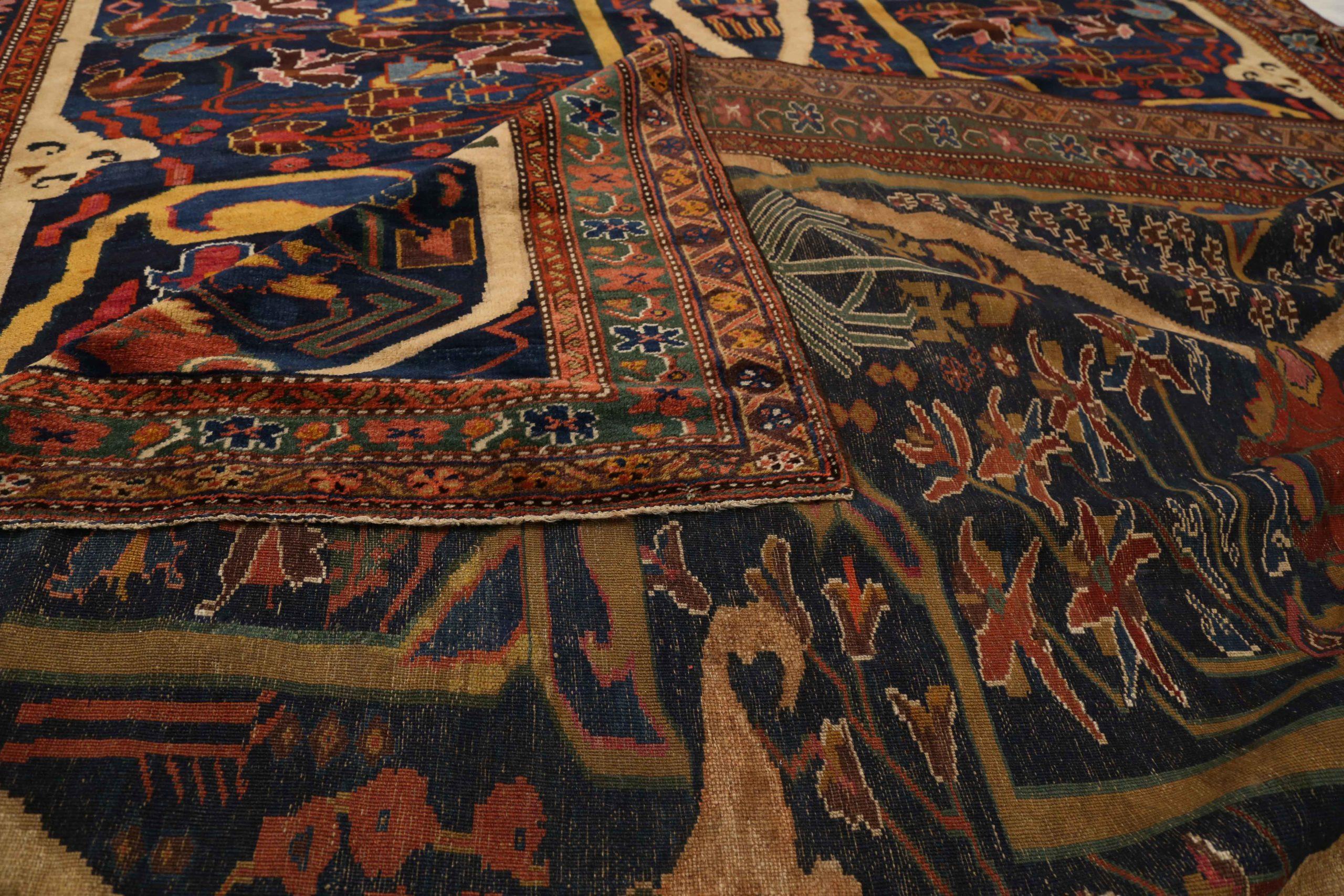 Persian Bijar Area Rugs - 10876 In Excellent Condition For Sale In Dallas, TX