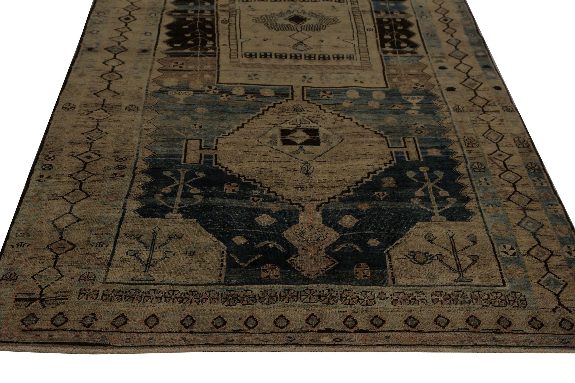 Persische Bijar Teppiche - Wolle Blau Braun Grau Design - 96758 (Irakisch) im Angebot