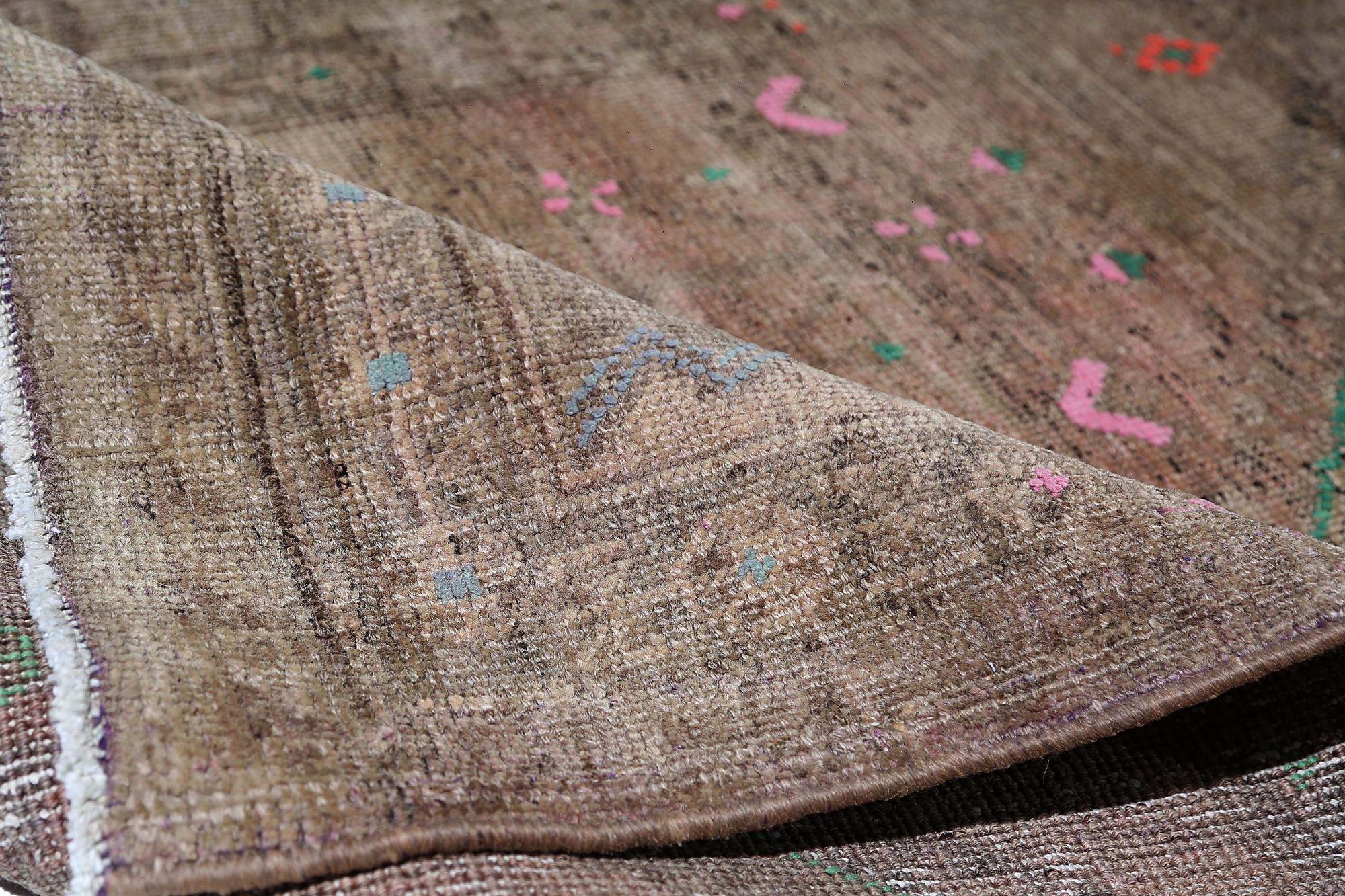 Persische Bijar-Teppiche - Wolle Blau Rosa Taupe Design - 96668 (20. Jahrhundert) im Angebot