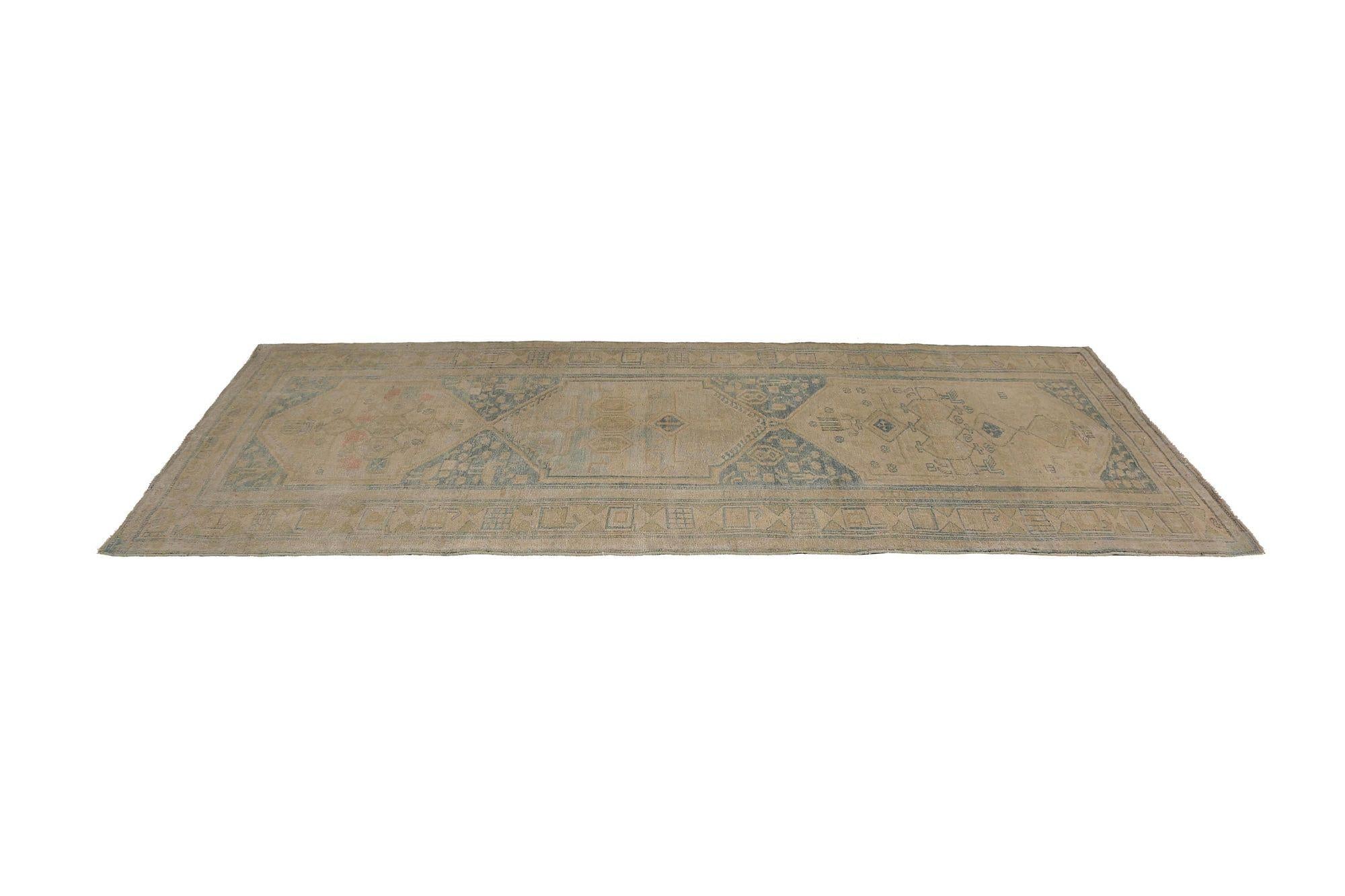 Persische Bijar-Teppiche - Wolle Blau Taupe Design - 97644 (20. Jahrhundert) im Angebot