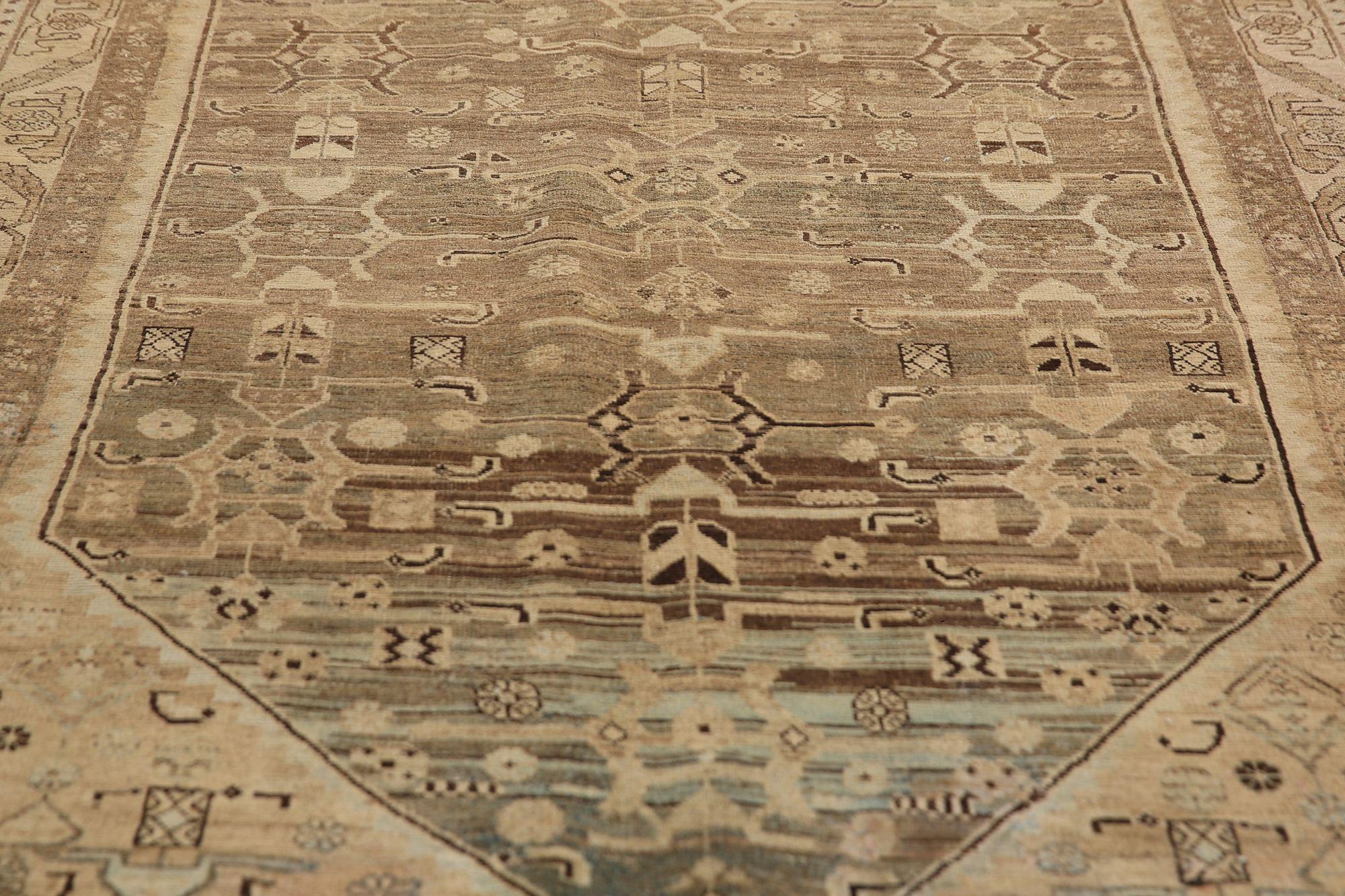 Iracheno Tappeti persiani Bijar - Design marrone in lana - 96869 in vendita