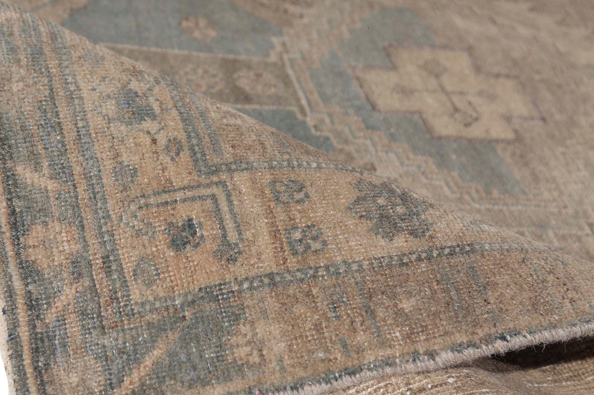Iracheno Tappeti persiani Bijar - Design marrone in lana - 97374 in vendita