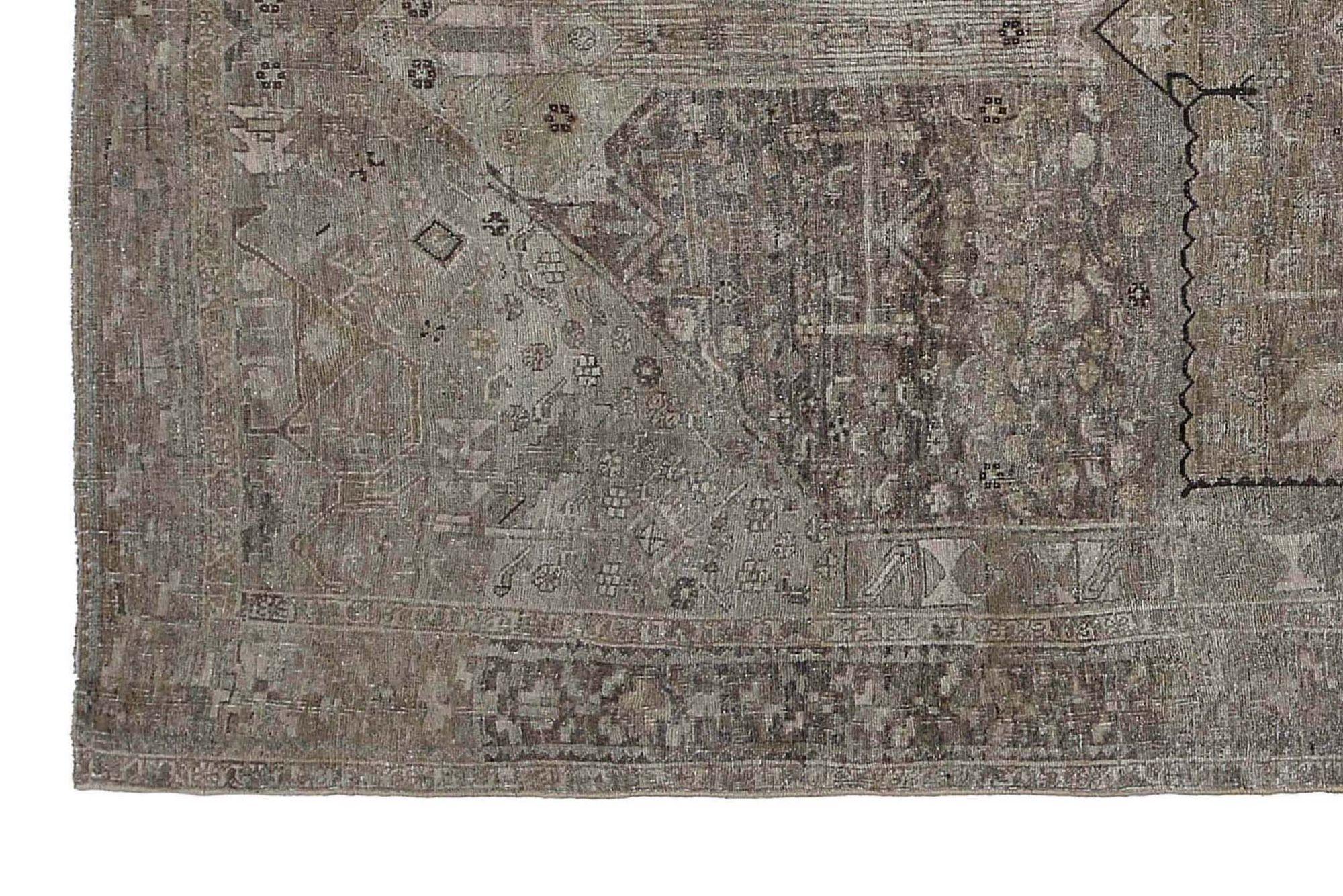 Iracheno Tappeti persiani Bijar - Design marrone in lana - 97612 in vendita