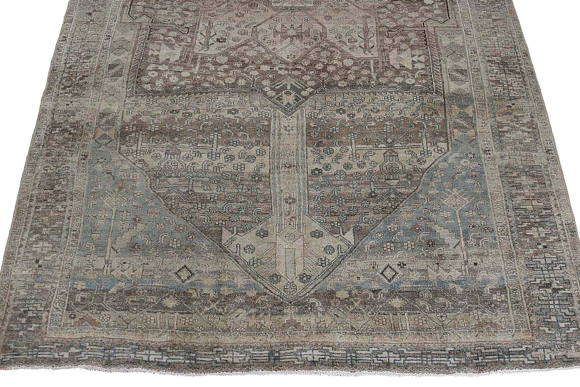 XX secolo Tappeti persiani Bijar - Design marrone in lana - 97612 in vendita