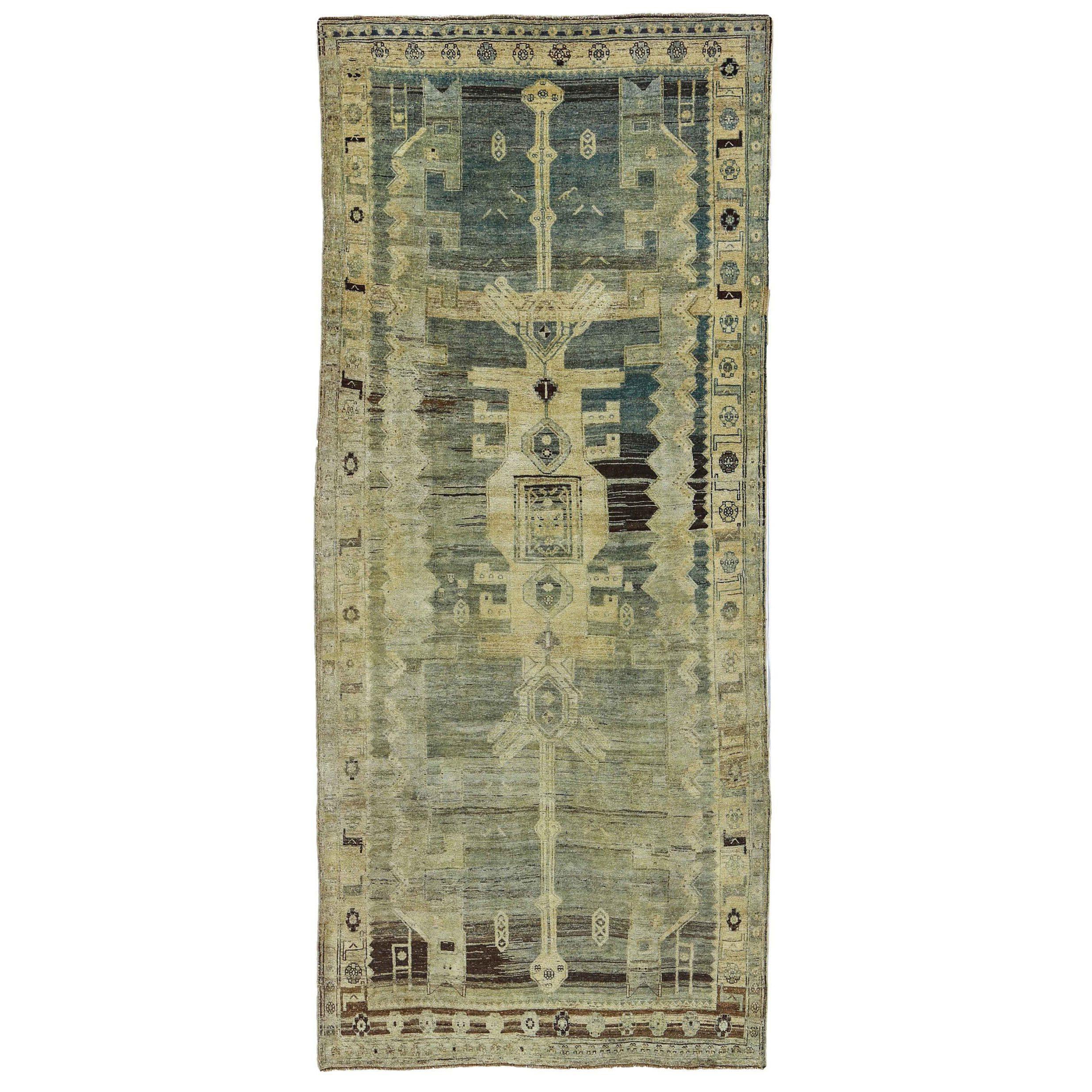 Tappeti persiani Bijar - Lana Marrone Grigio Verde Avorio - 91203