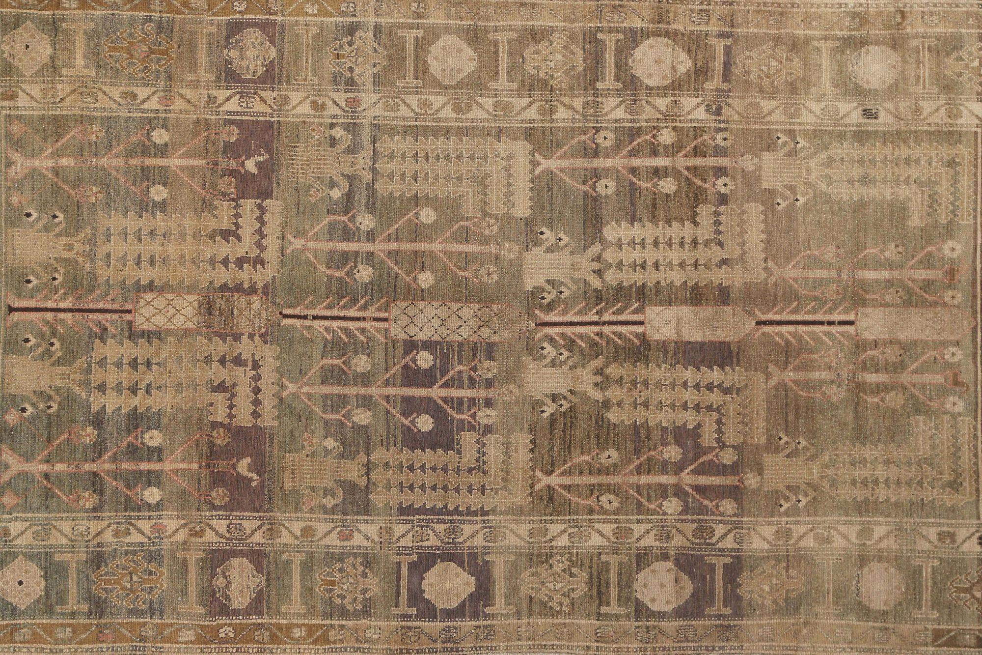 XX secolo Tappeti persiani Bijar - Lana Marrone Verde Taupe Design - 97748 in vendita