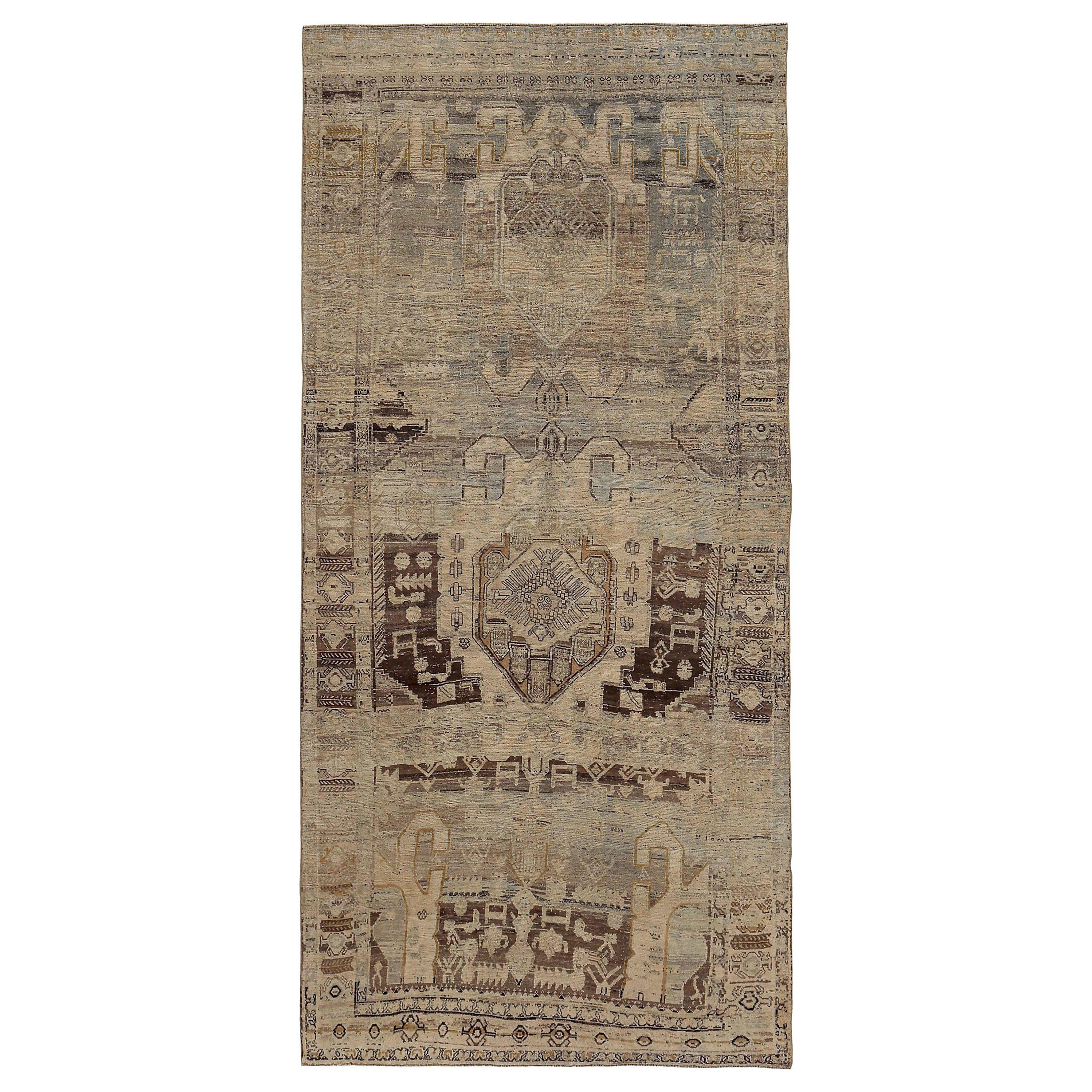 Persische Bijar Teppiche - Wolle Braun Elfenbein Design - 89669
