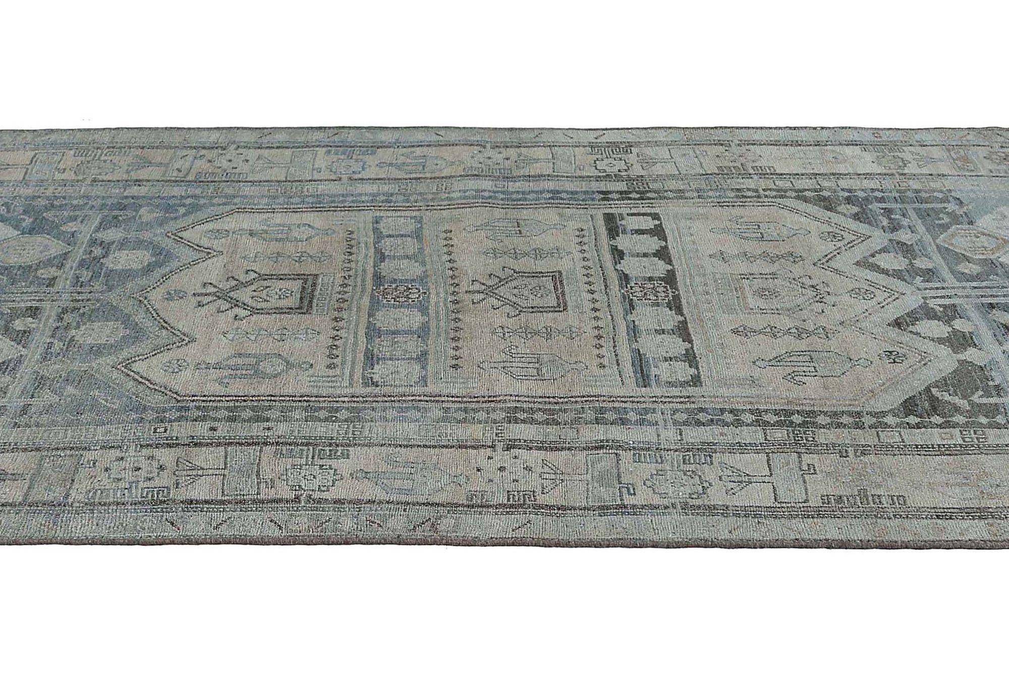 XX secolo Tappeti persiani Bijar - Lana Marrone Avorio - 97562 in vendita