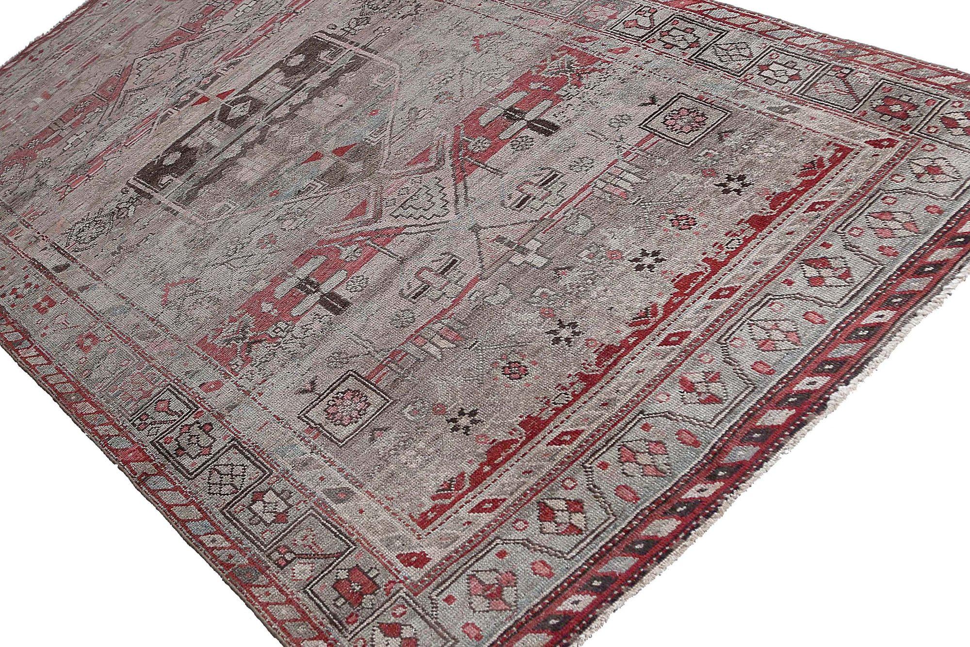 Persische Bijar Teppiche - Wolle Braun Elfenbein Rosa Design - 96902 im Zustand „Hervorragend“ im Angebot in Dallas, TX