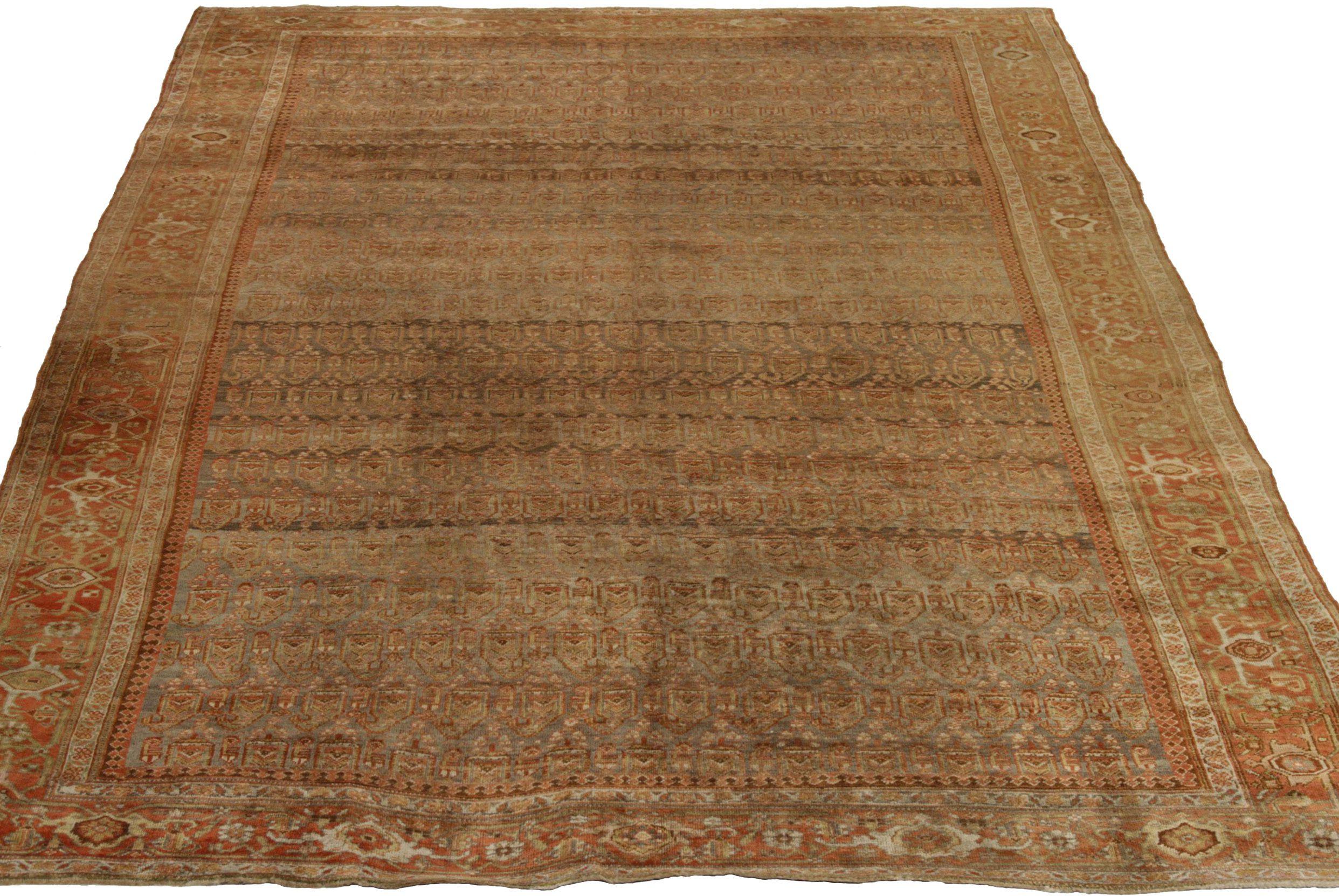 Discover the elegance of Persian Bijar featuring Area Rugs in Circa 1880. Designed with Wool and BrownIvoryRed, this exclusive design is perfect for enhancing your space.
