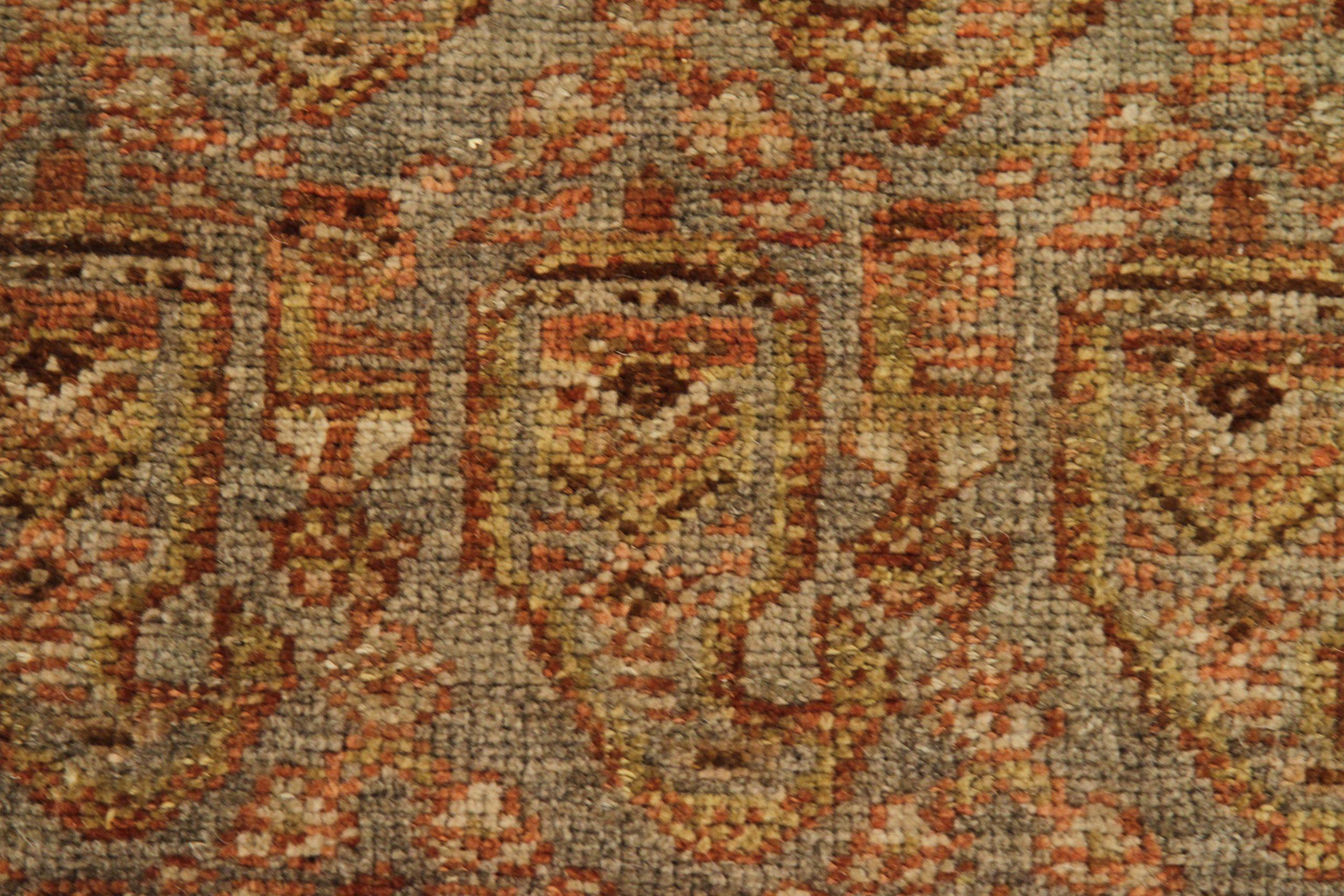 Persische Bijar Teppiche - Wolle Braun Elfenbein Rot Design - 88773 im Zustand „Hervorragend“ im Angebot in Dallas, TX