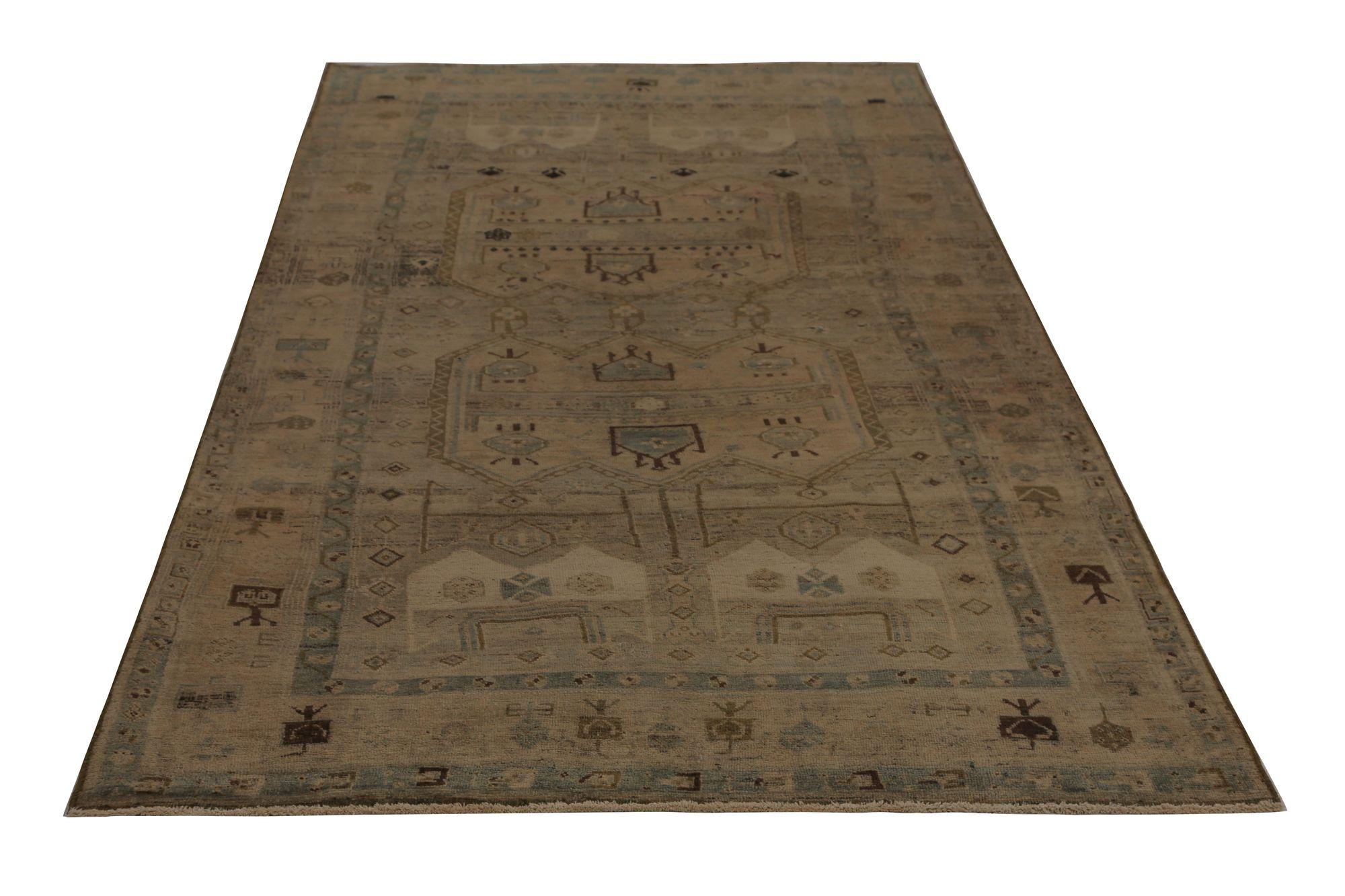 XX secolo Tappeti persiani Bijar - Lana Marrone Rosa Taupe Design - 96757 in vendita