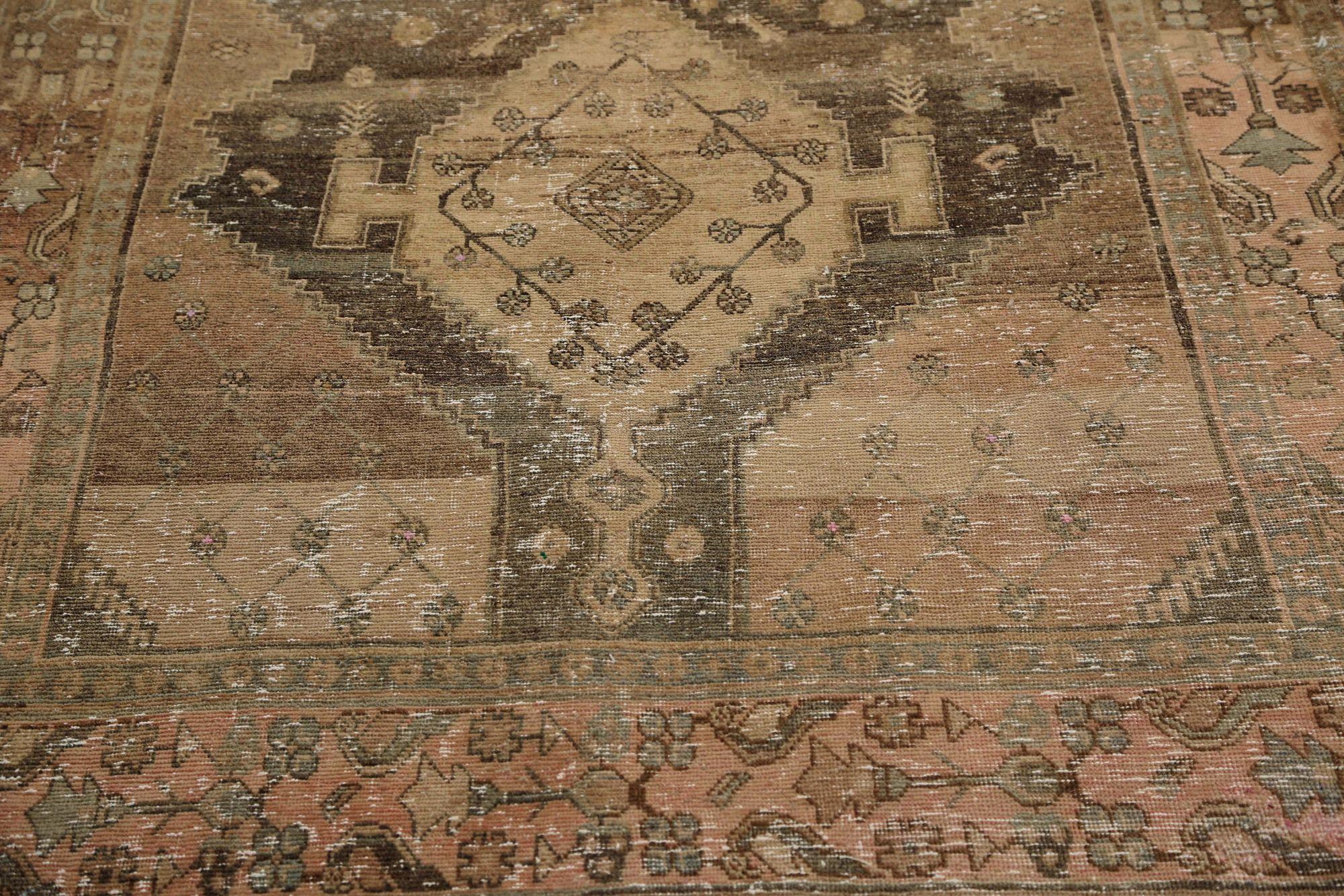 Tappeti persiani Bijar - Lana Marrone Taupe Design - 97771 In condizioni ottime in vendita a Dallas, TX