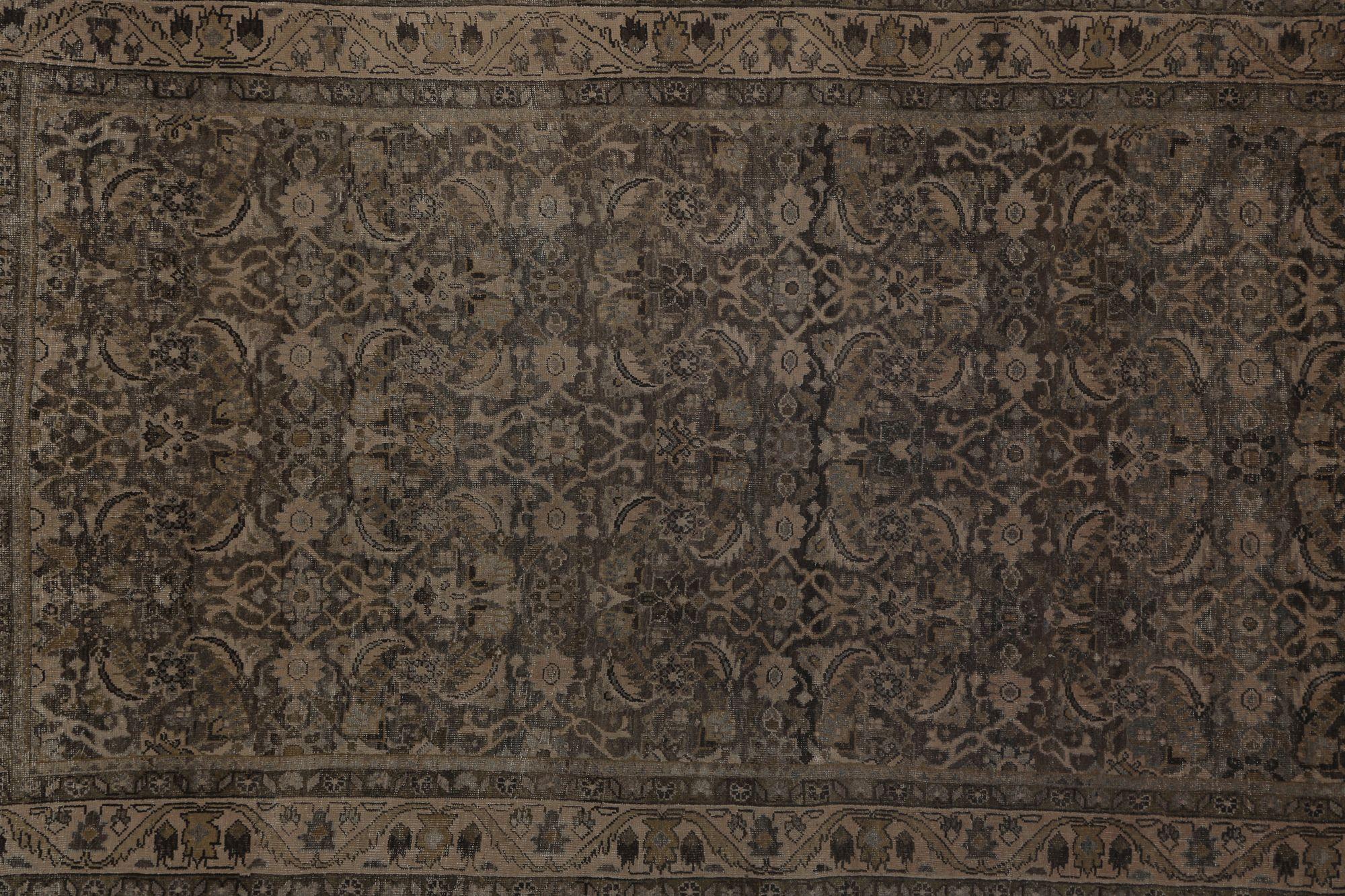 Iracheno Tappeti persiani Bijar - Lana Marrone Taupe Design - 97774 in vendita