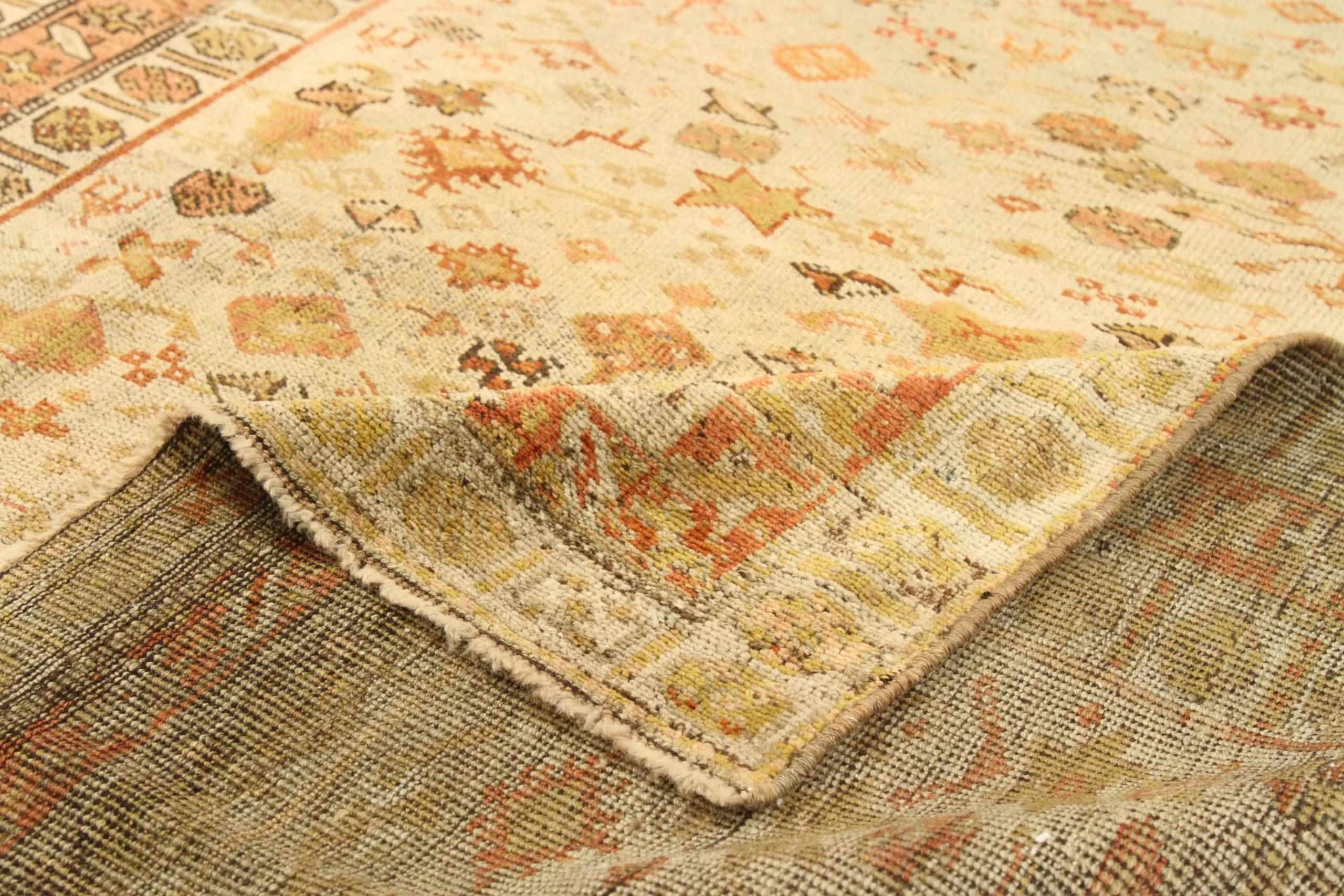 Persische Bijar-Teppiche - Wolle Grün Elfenbein Rot Design - 75896 (Irakisch) im Angebot