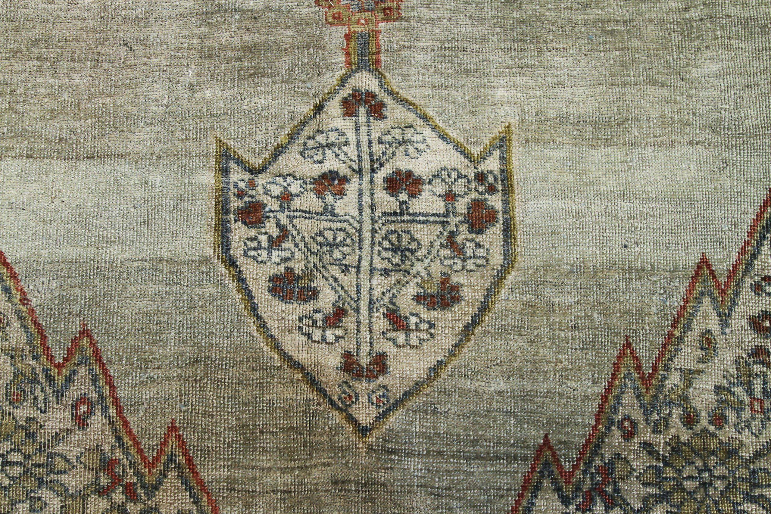 Persische Bijar-Teppiche - Wolle Grün Elfenbein Rot Design - 89719 im Zustand „Hervorragend“ im Angebot in Dallas, TX