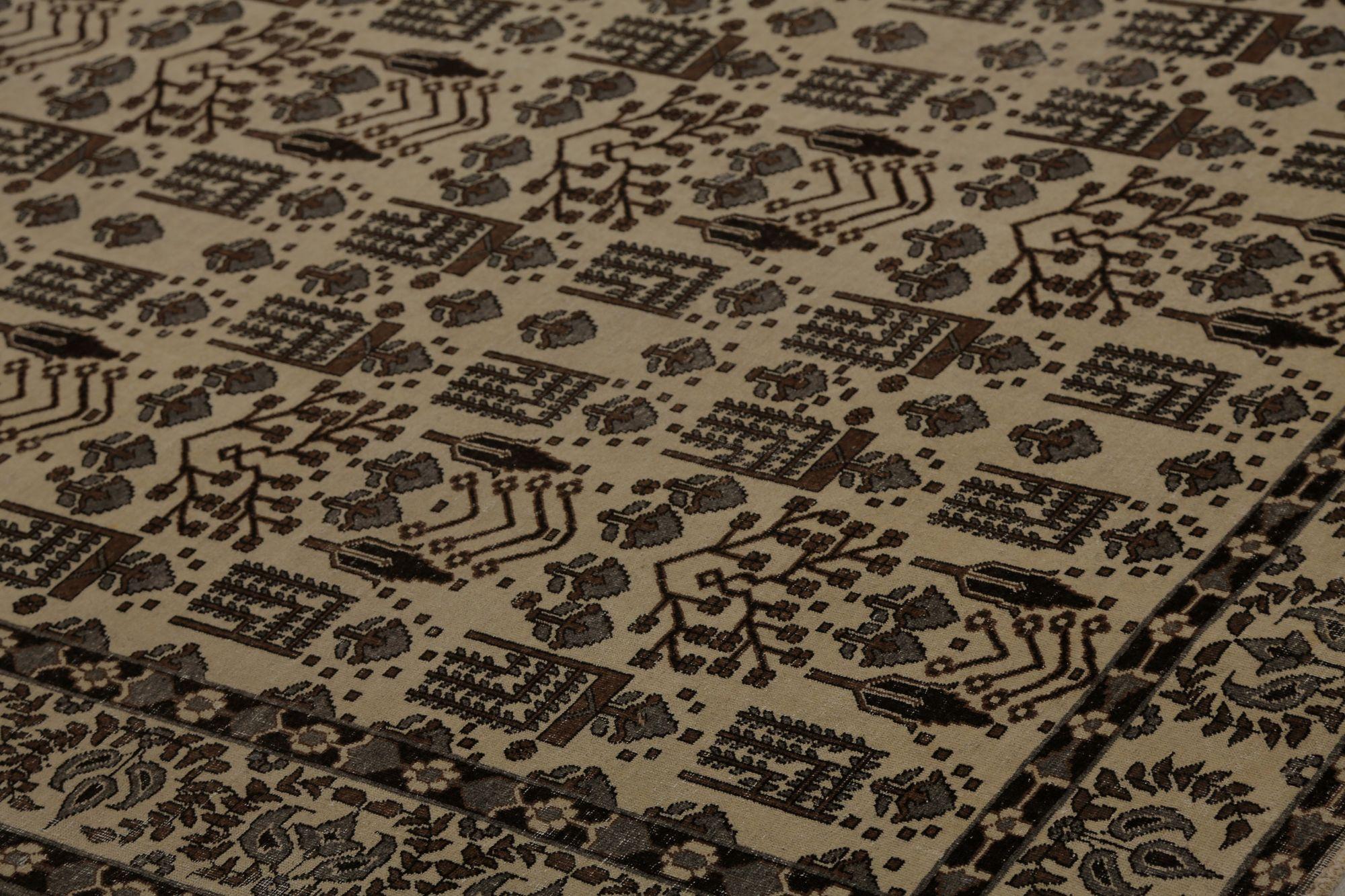 Iracheno Tappeti persiani Bijar - Lana Avorio Taupe Design - 97449 in vendita