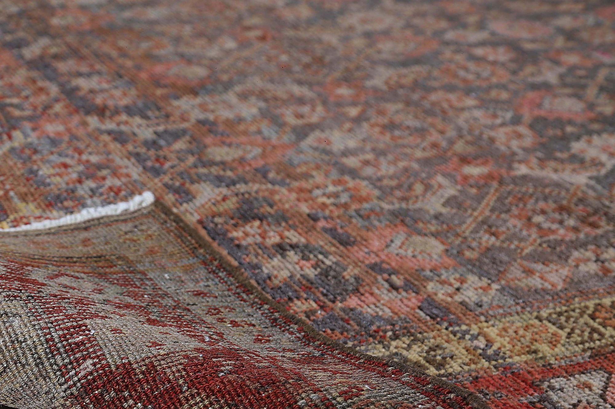Persian Bijar Area Rugs - Wool Light Blue Red Yellow Design - 97179 In Excellent Condition For Sale In Dallas, TX