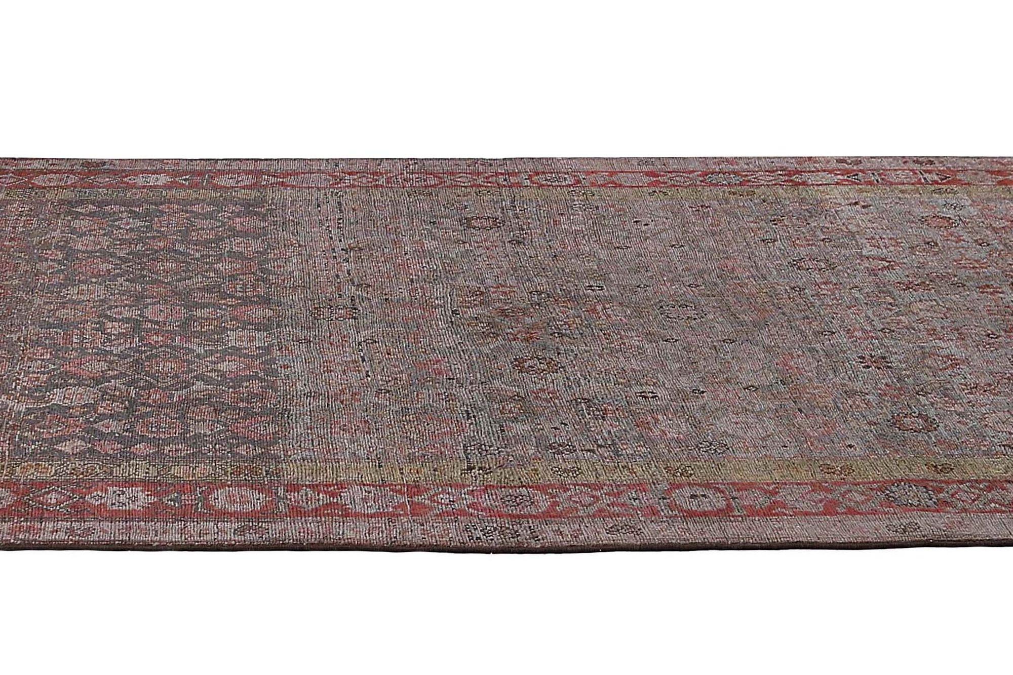 20th Century Persian Bijar Area Rugs - Wool Light Blue Red Yellow Design - 97179 For Sale