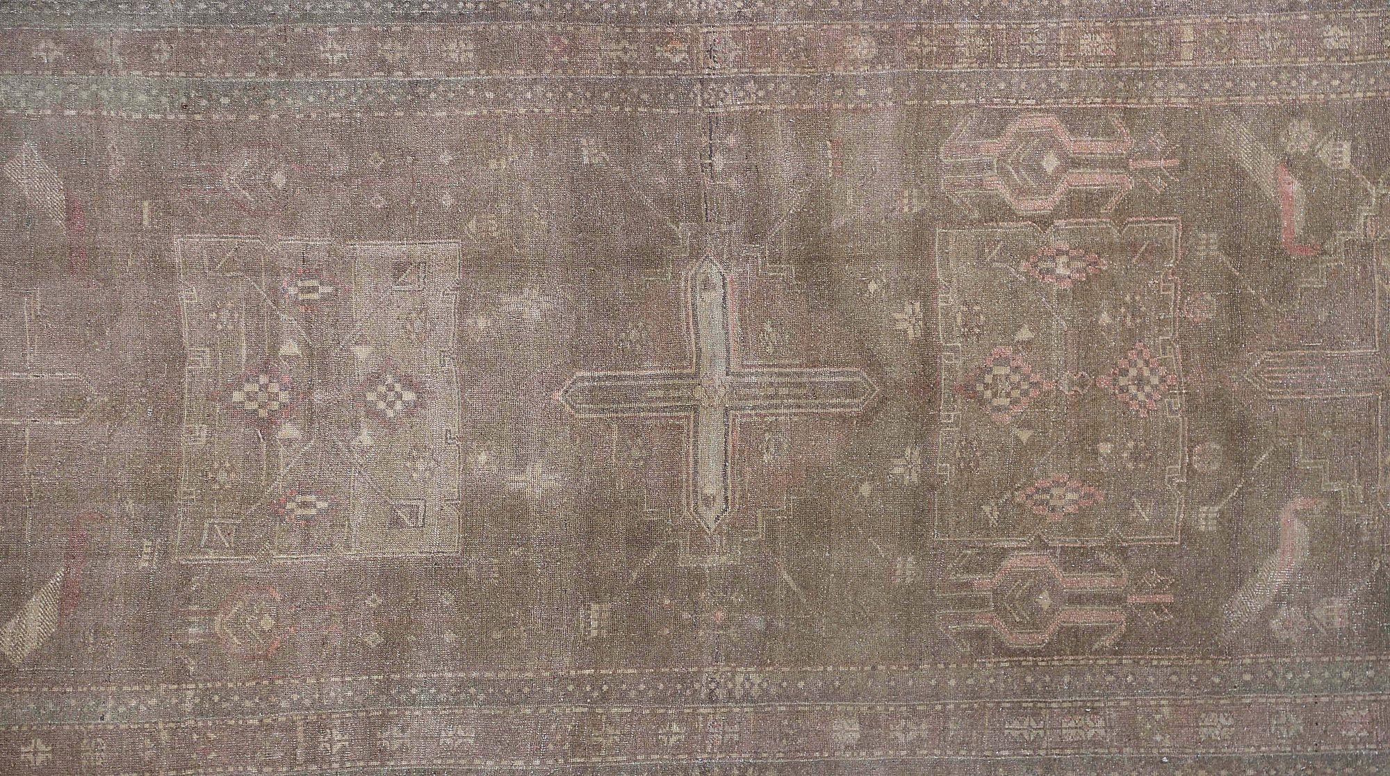Persische Bijar-Teppiche - Wolle in Taupe mit Muster - 97596 (Irakisch) im Angebot