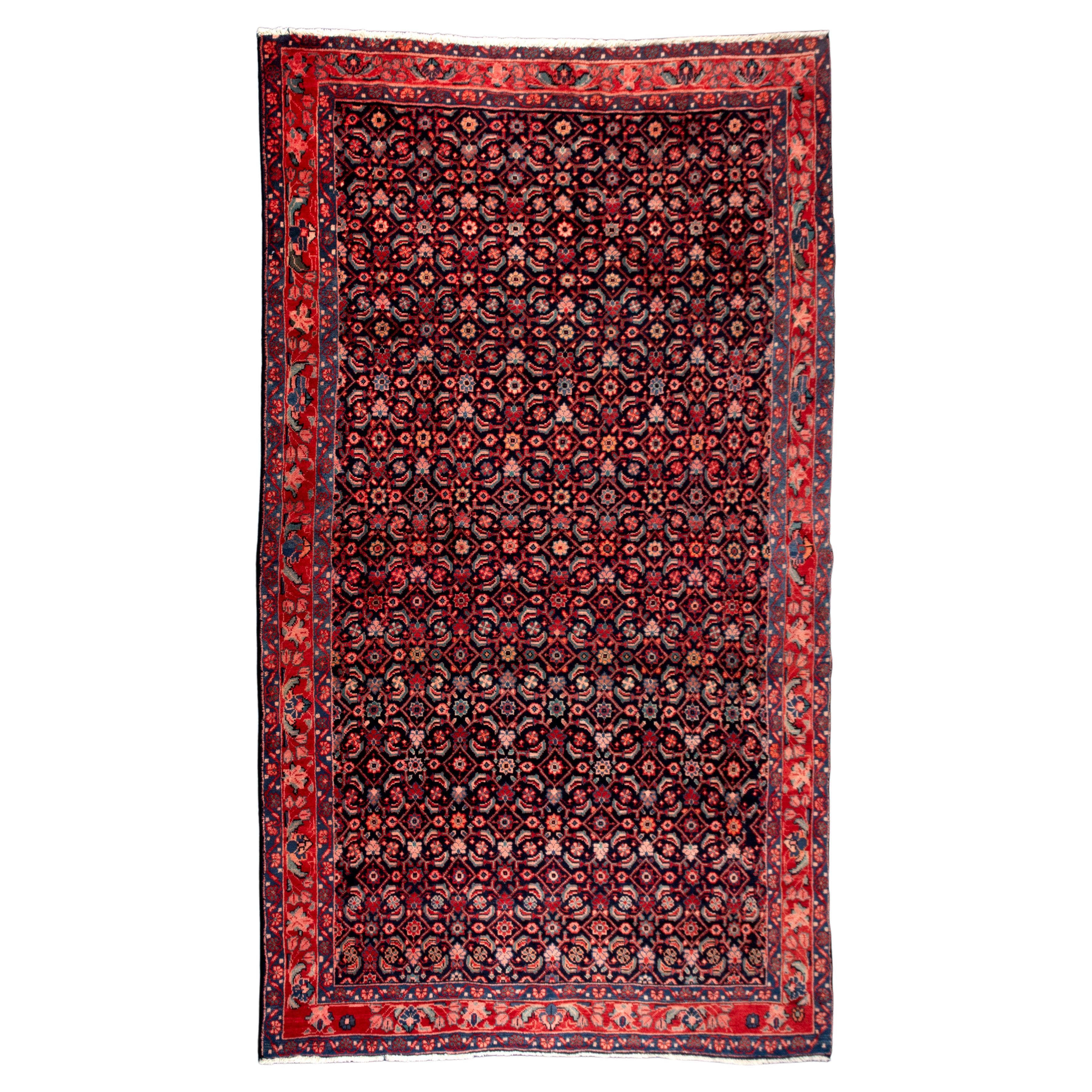 Persian Bijar Hand-Knotted Rug