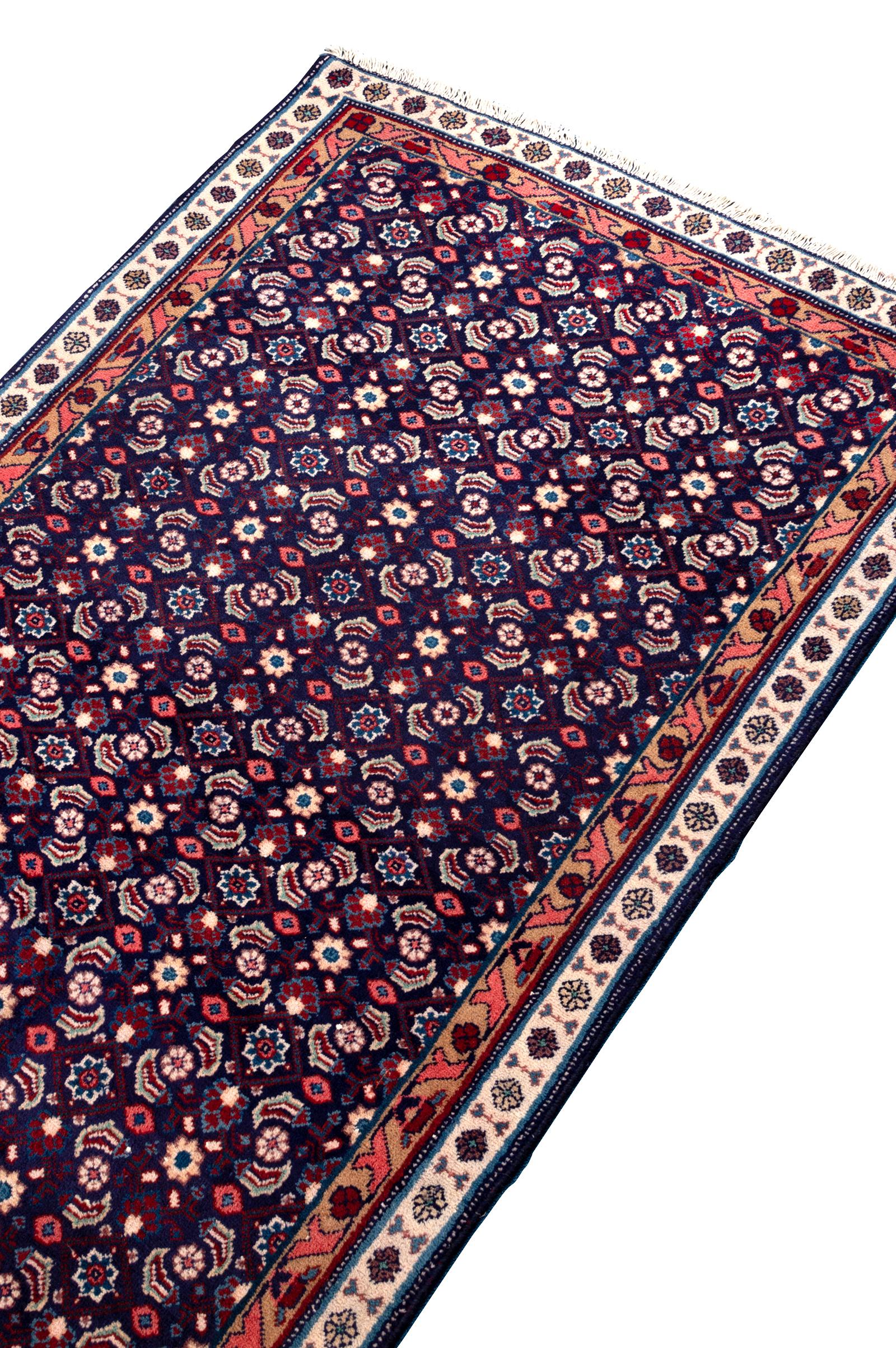 Persian Bijar Hand-Knotted Rug For Sale 4