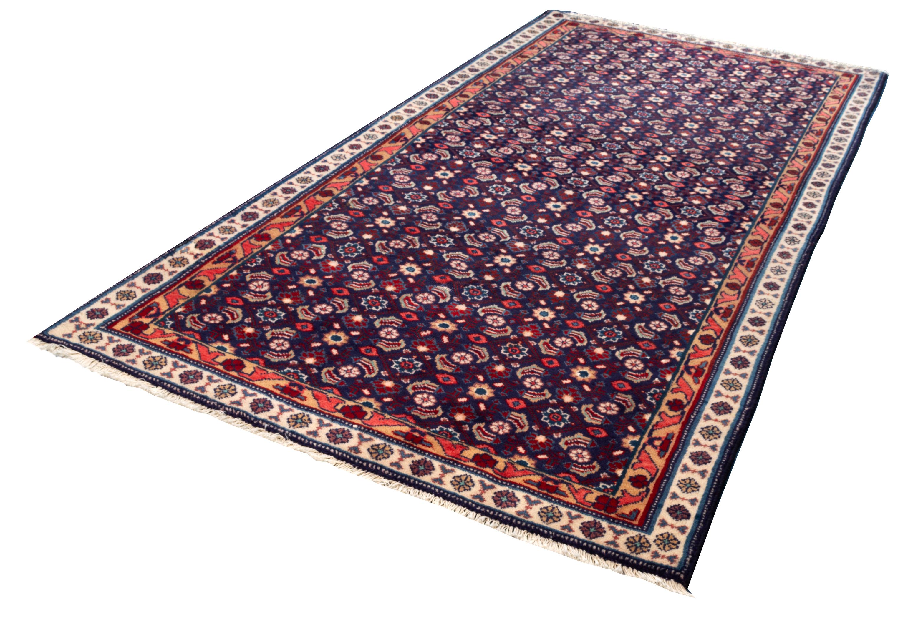 Unknown Persian Bijar Hand-Knotted Rug For Sale