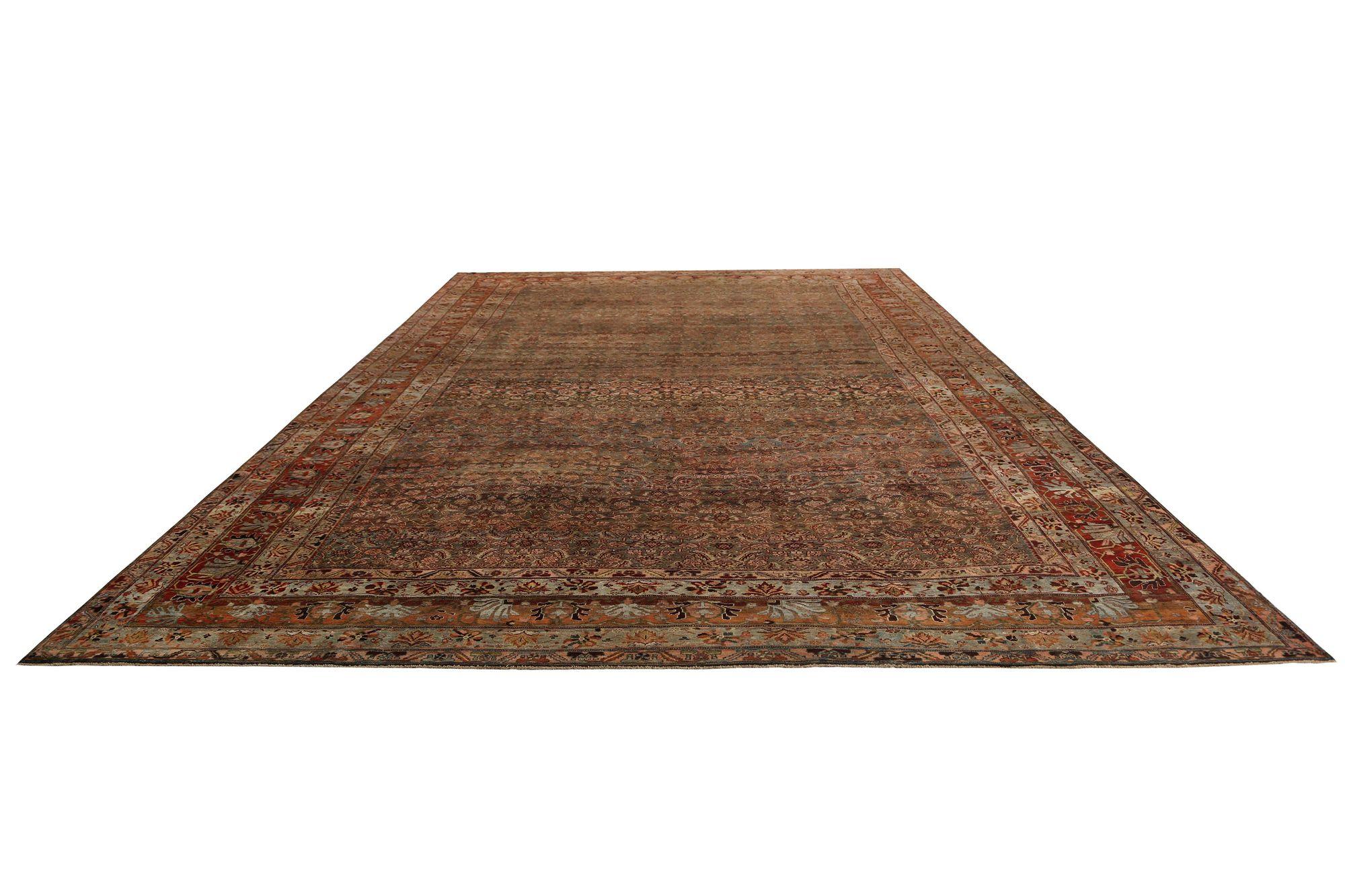Persischer Bijar Over Size-Teppich in Übergröße - Wollblau Design - 96817 im Zustand „Hervorragend“ im Angebot in Dallas, TX