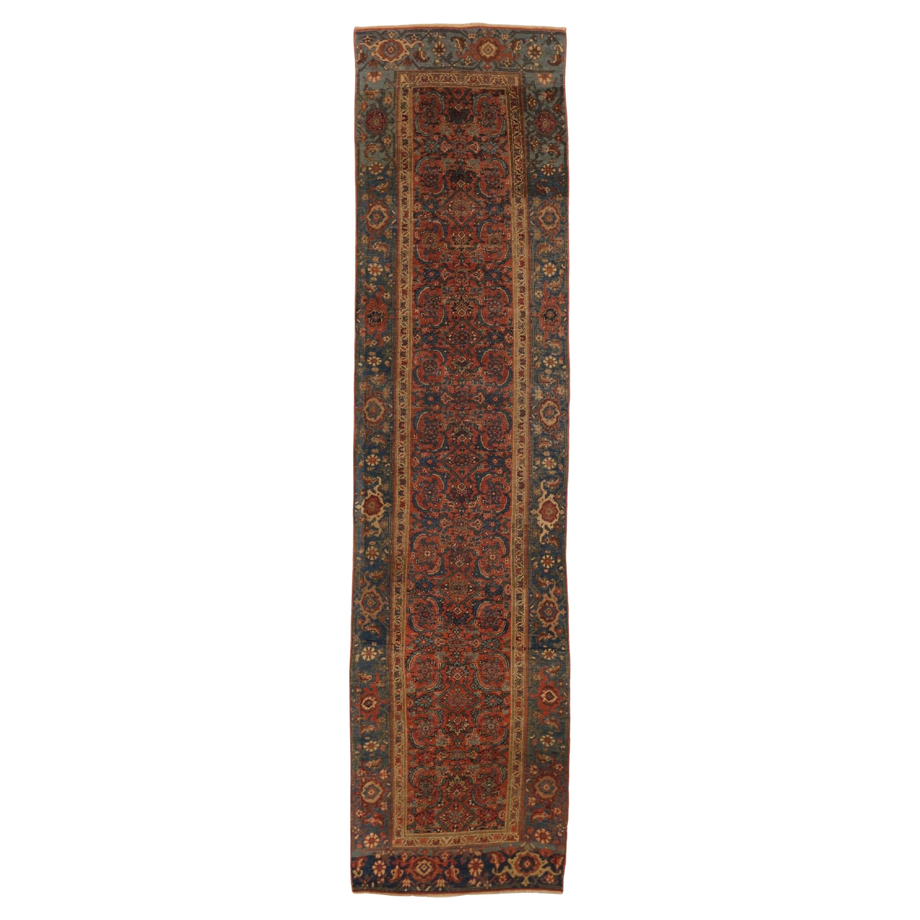 Tappeto Persiano Bijar - Lana Blu Rosso Giallo 71801