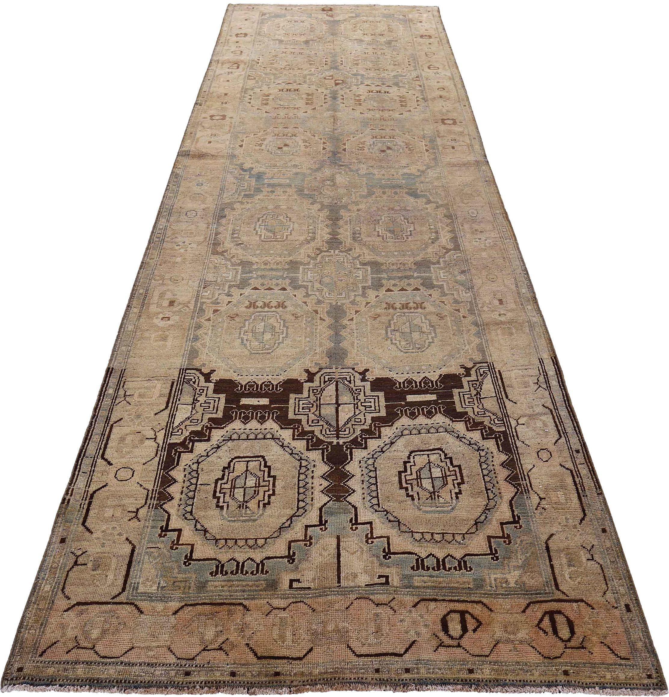 Discover the elegance of Persian Bijar featuring Runner Rug in Circa 1880. Designed with Wool and BrownIvory, this exclusive design is perfect for enhancing your space.