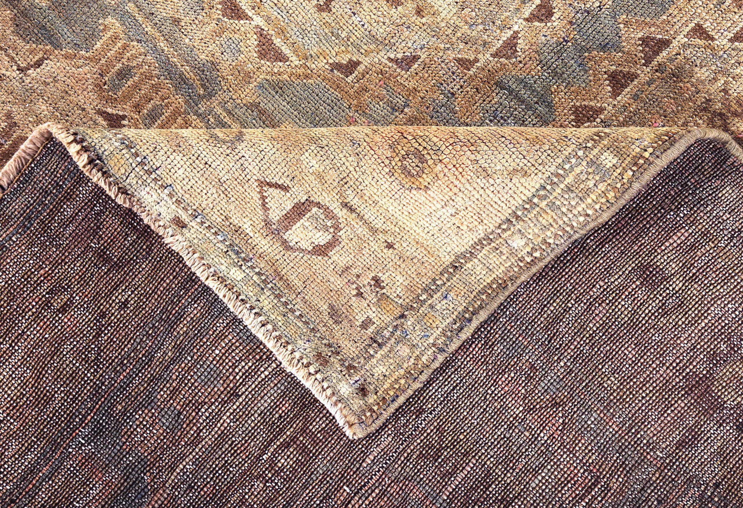 20th Century Persian Bijar Runner Rug - Wool Brown Ivory Design - 89687 For Sale