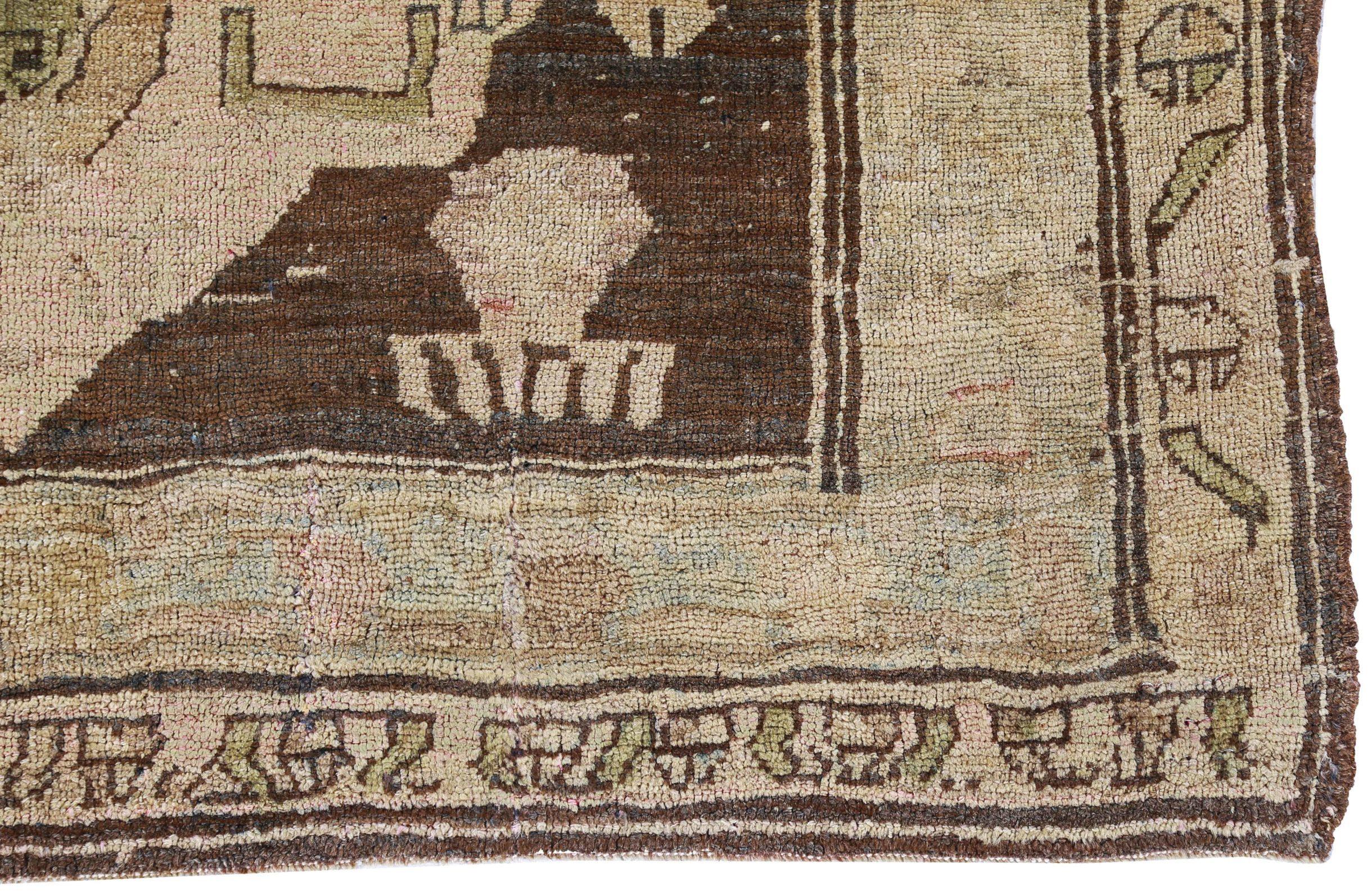 Alfombra Persa Bijar - Lana Marrón Diseño Marfil - 91518 siglo XX en venta
