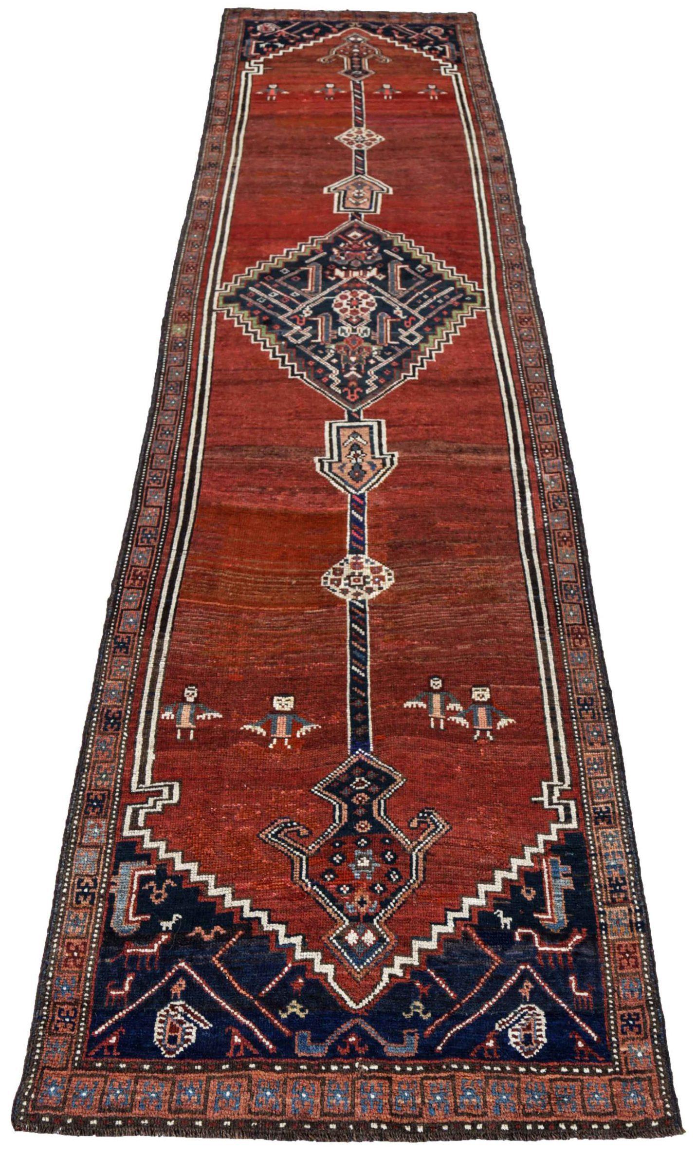 Entdecken Sie die Eleganz des persischen Bijar mit dem Läufer aus der Zeit um 1880. Dieses exklusive Design aus Wolle und ElfenbeinMarineblauRot ist perfekt, um Ihren Raum zu verschönern.