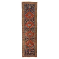 Tappeto Persiano Bijar - Lana Blu Navy Rosa Rosso 71716