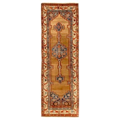Tappeto persiano Bijar Runner, CIRCA 1910 - Lana Avorio Rosso Giallo 71217