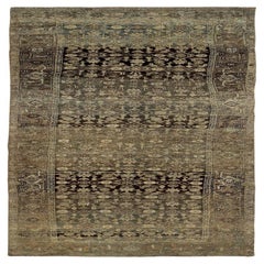 Tappeto Persiano Bijar Runner - Lana Marrone Avorio Design - 89663