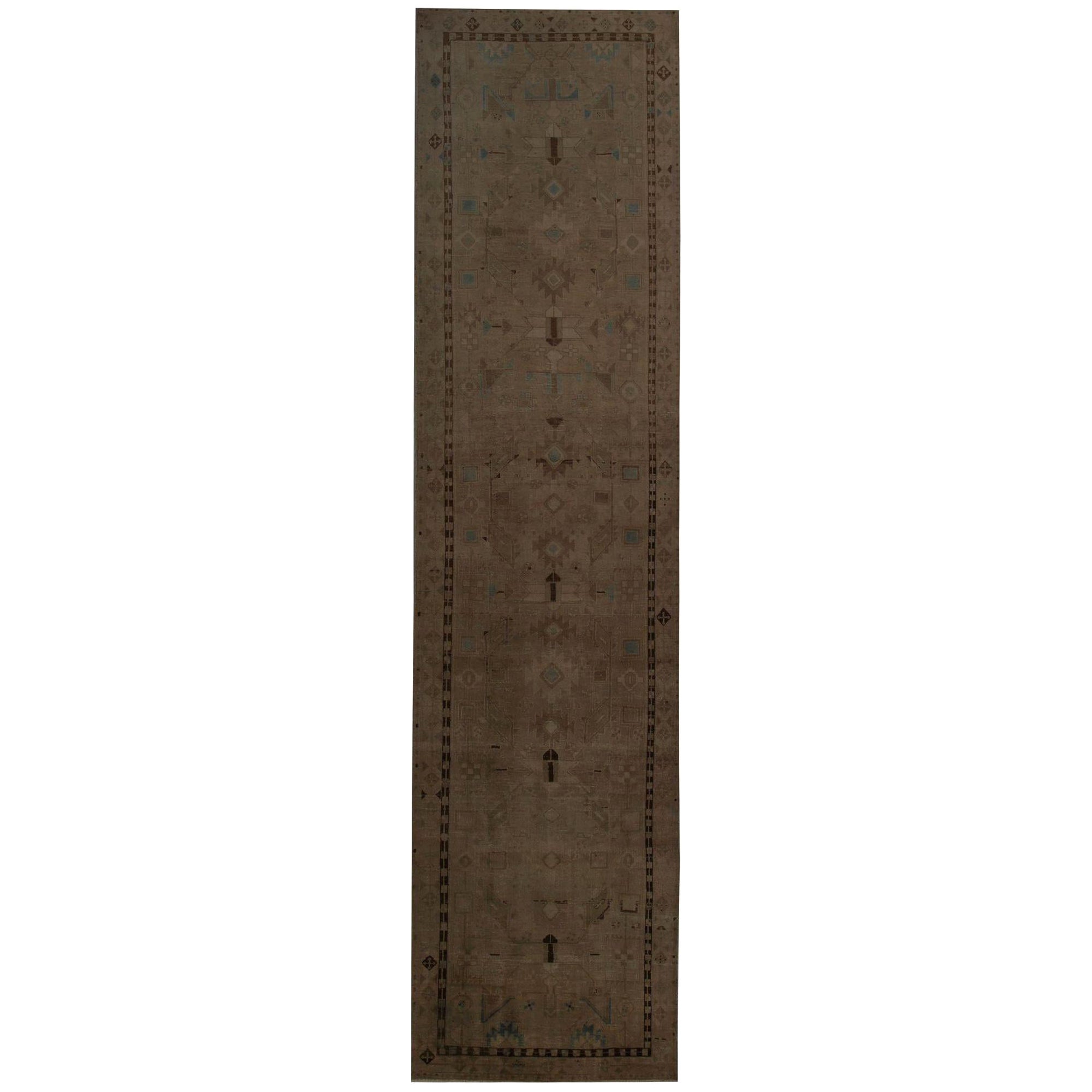 Alfombra Persa Bijar - Diseño Lana Marrón Topo - 97844