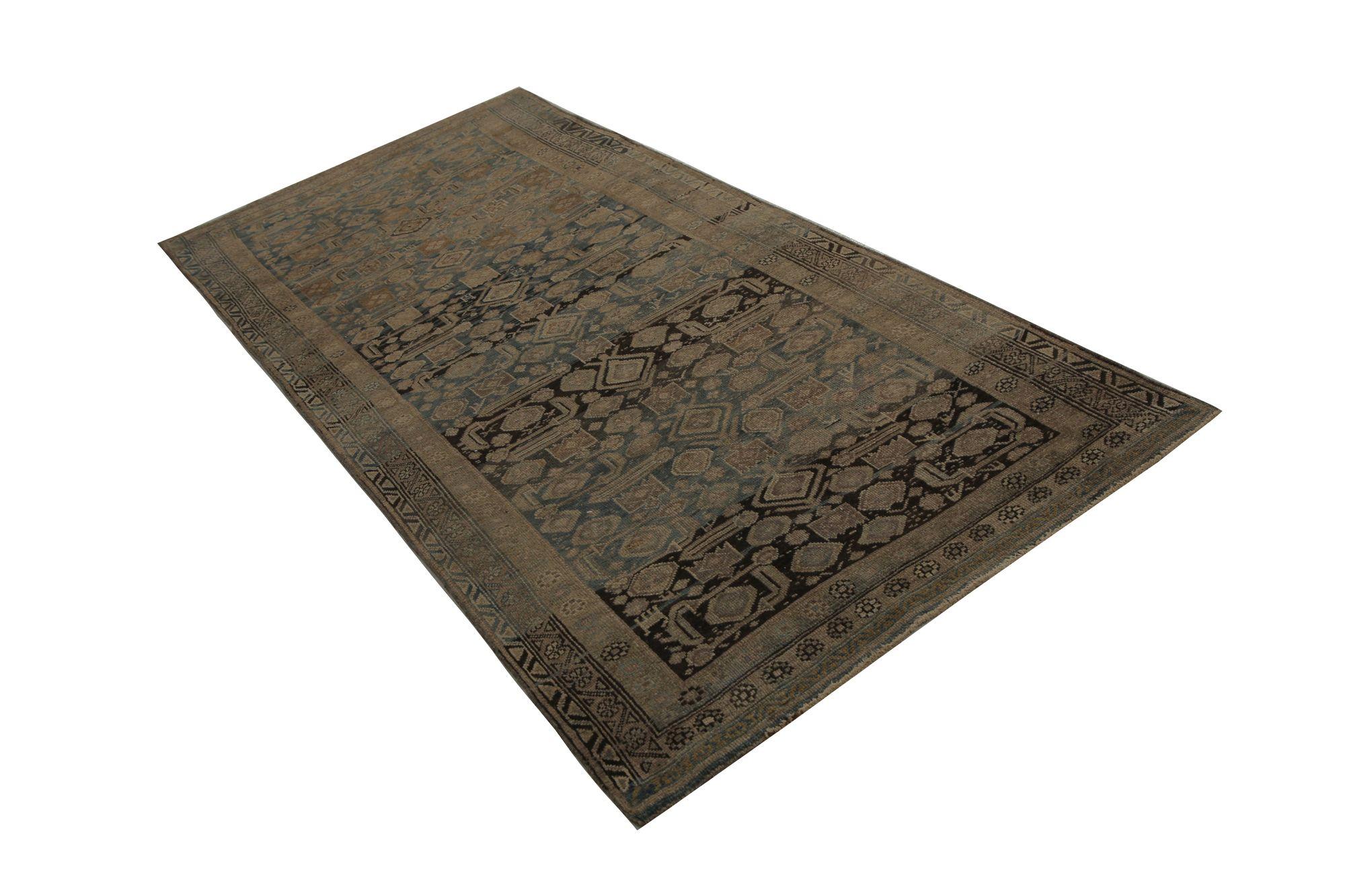 Tappeto Persiano Bijar Runner - Lana Marrone Taupe Design - 98004 In condizioni ottime in vendita a Dallas, TX