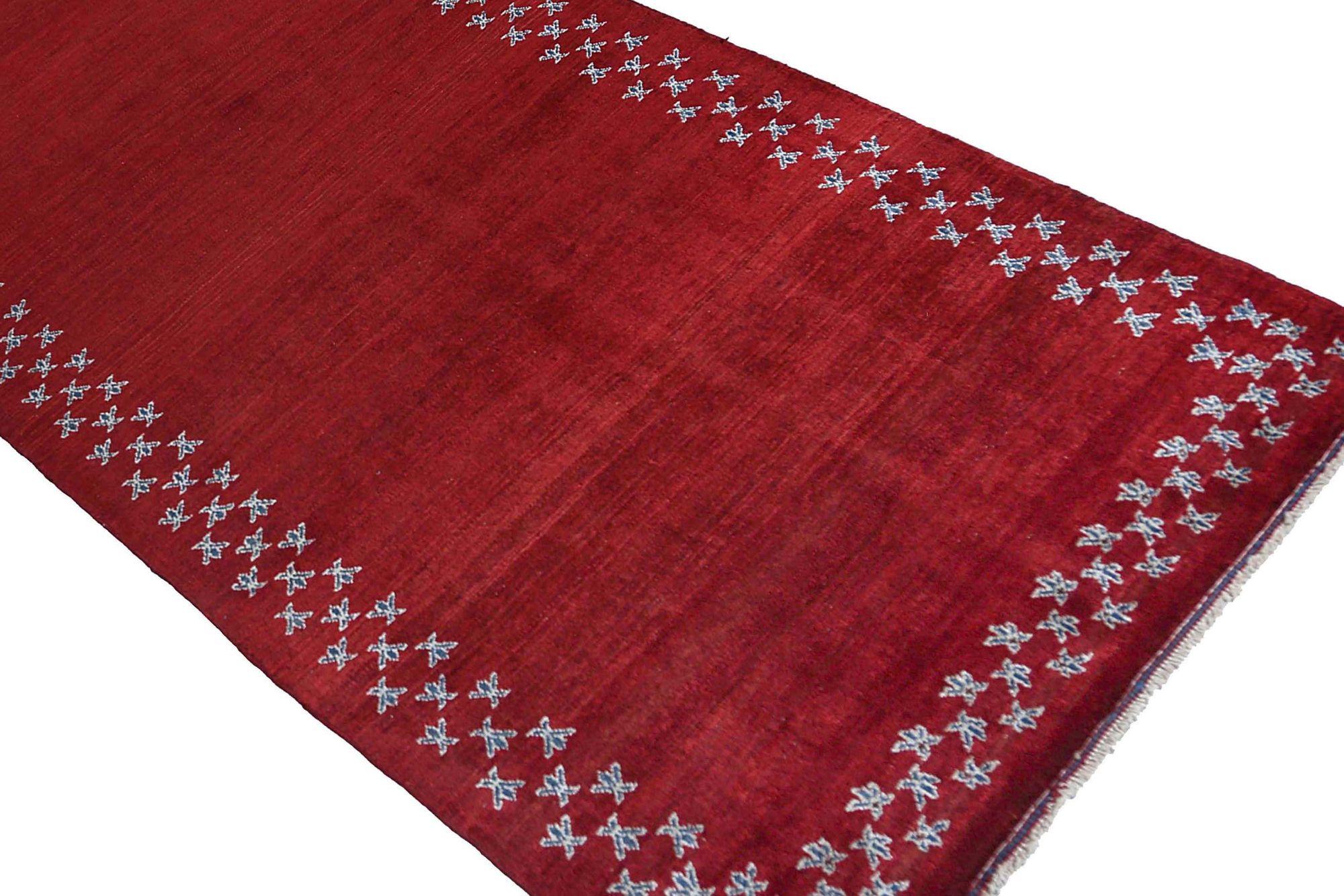 Persischer Bijar-Läufer aus Wolle – rotes Design – 96885 im Zustand „Hervorragend“ im Angebot in Dallas, TX