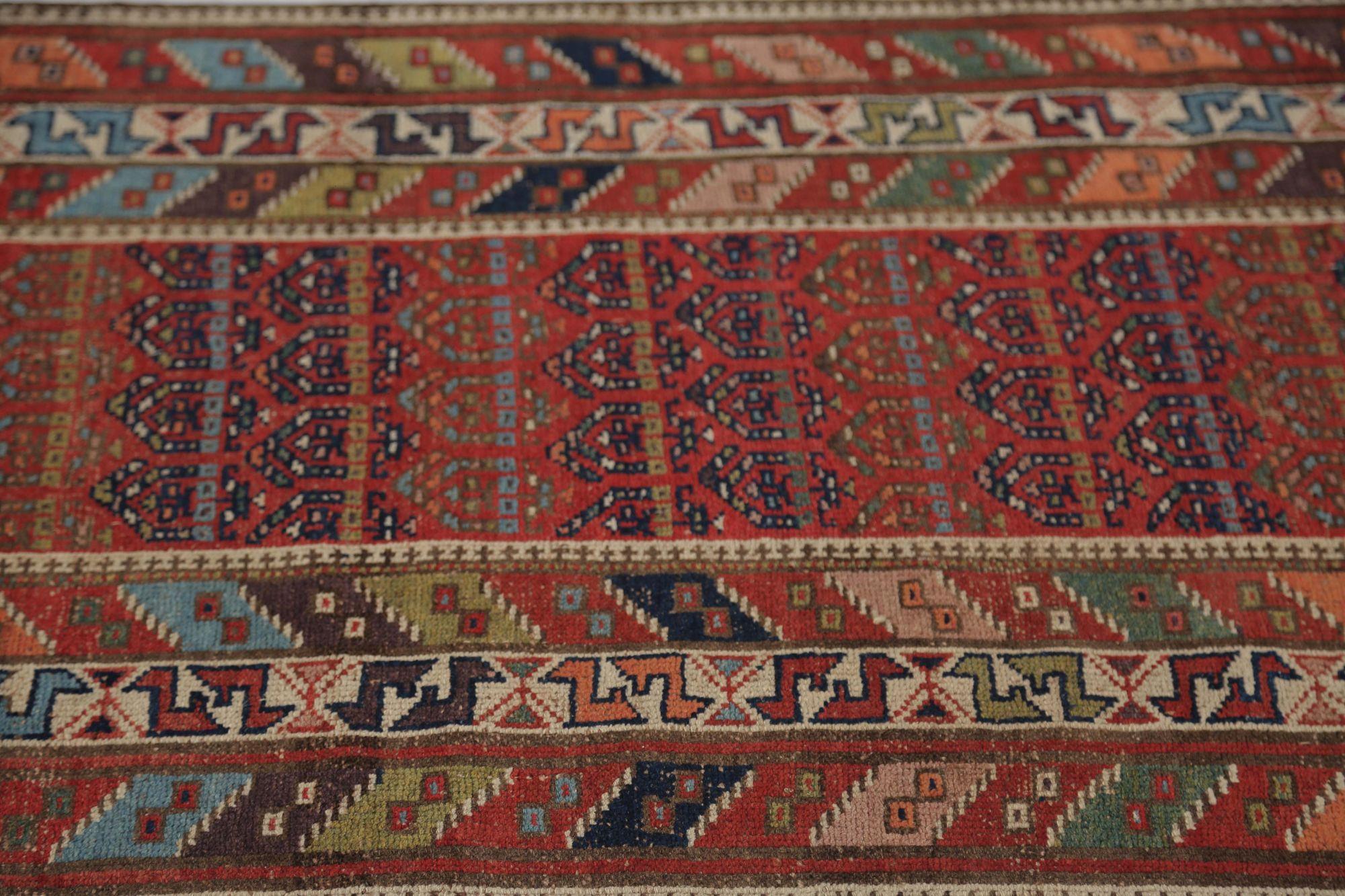 Tappeto Persiano Bijar Runner - Design Rosso Lana - 97152 In condizioni ottime in vendita a Dallas, TX