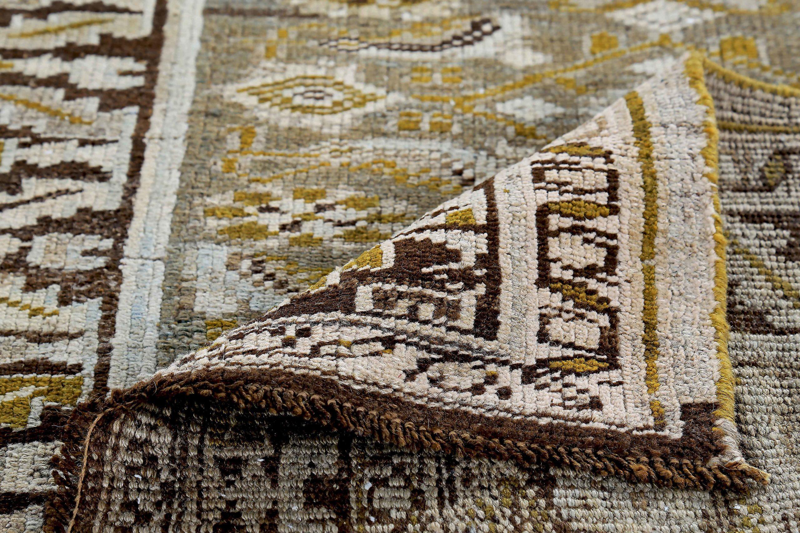 Tappeto persiano Bijar Small - Lana Nero Marrone Avorio Design - 89672 In condizioni ottime in vendita a Dallas, TX