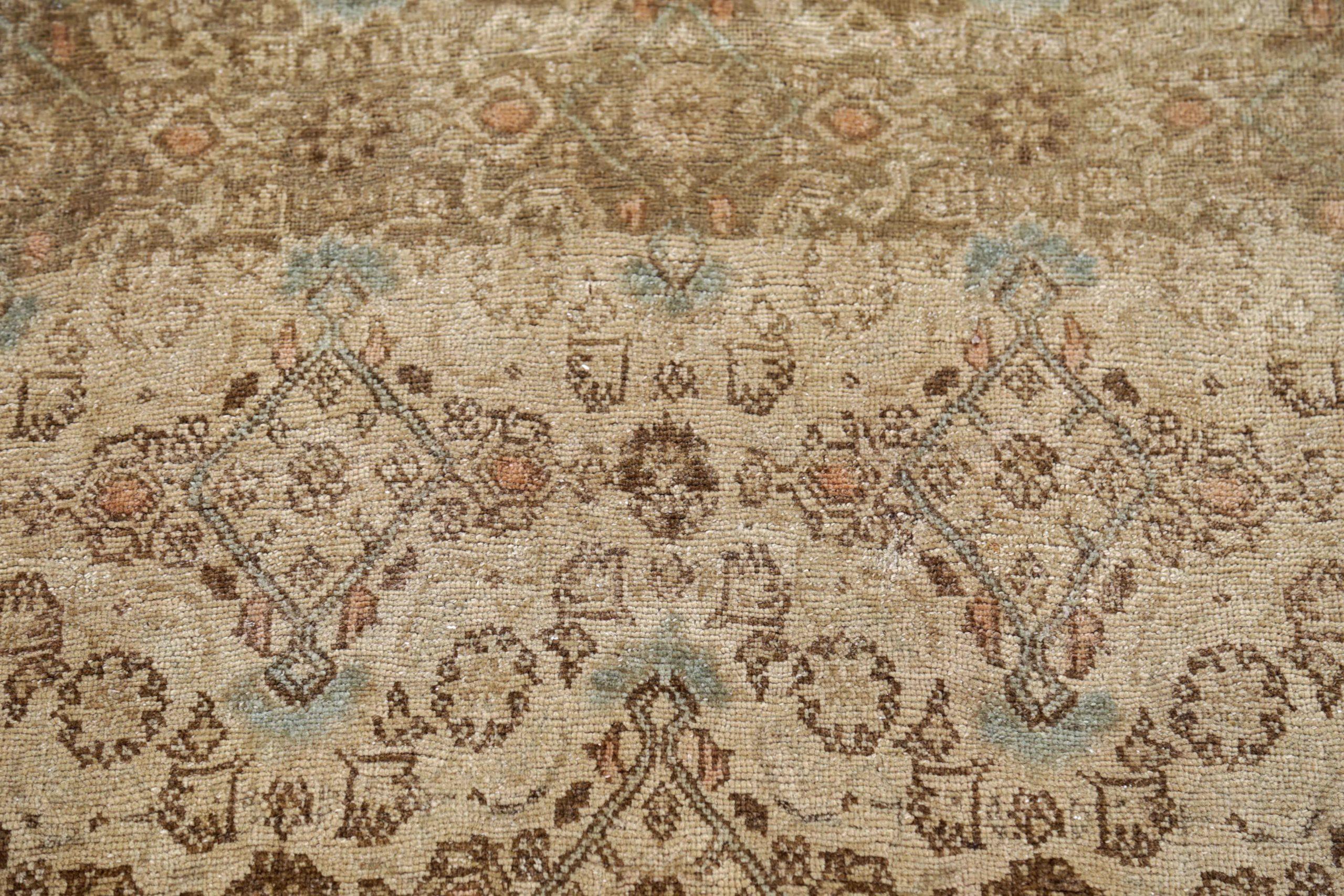 Persischer Bijar Small Teppich - Wolle Schwarz Braun Elfenbein Taupe Design - 91523 (Asiatisch) im Angebot