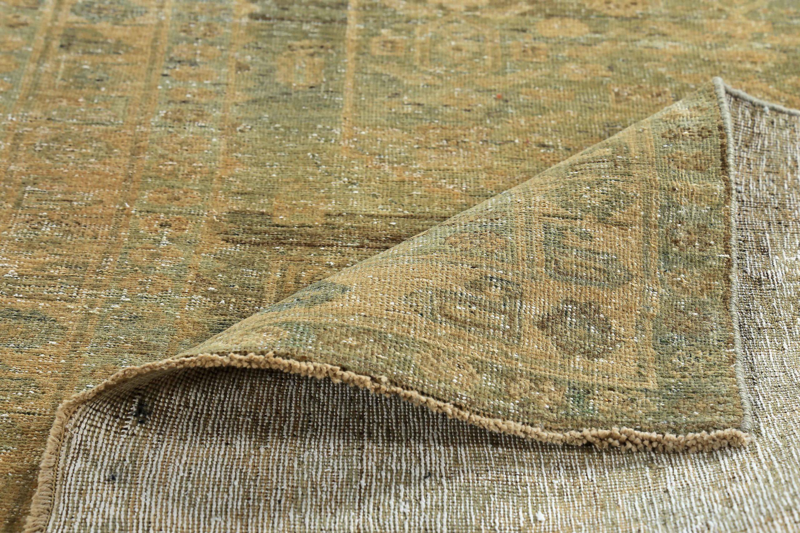 Persischer Bijar Small Teppich - Wolle Blau Braun Elfenbein Design - 89676 (20. Jahrhundert) im Angebot