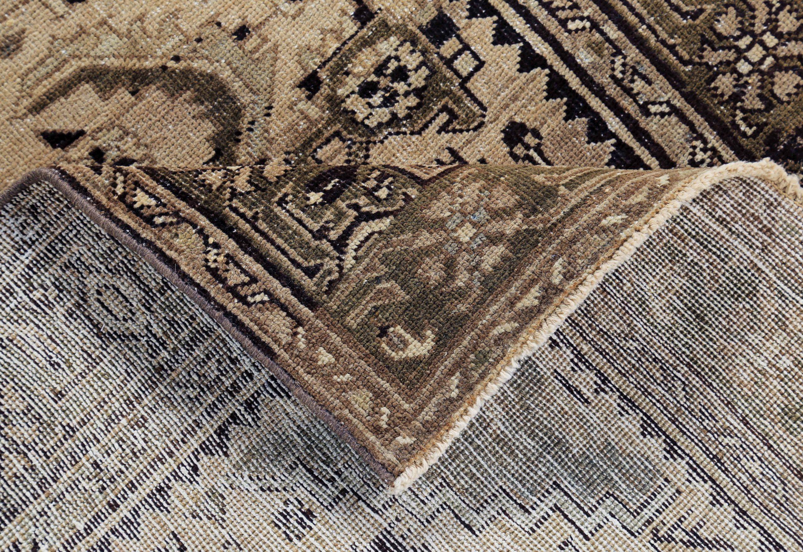 XX secolo Tappeto persiano Bijar Small - Lana Blu Marrone Avorio Design - 89688 in vendita