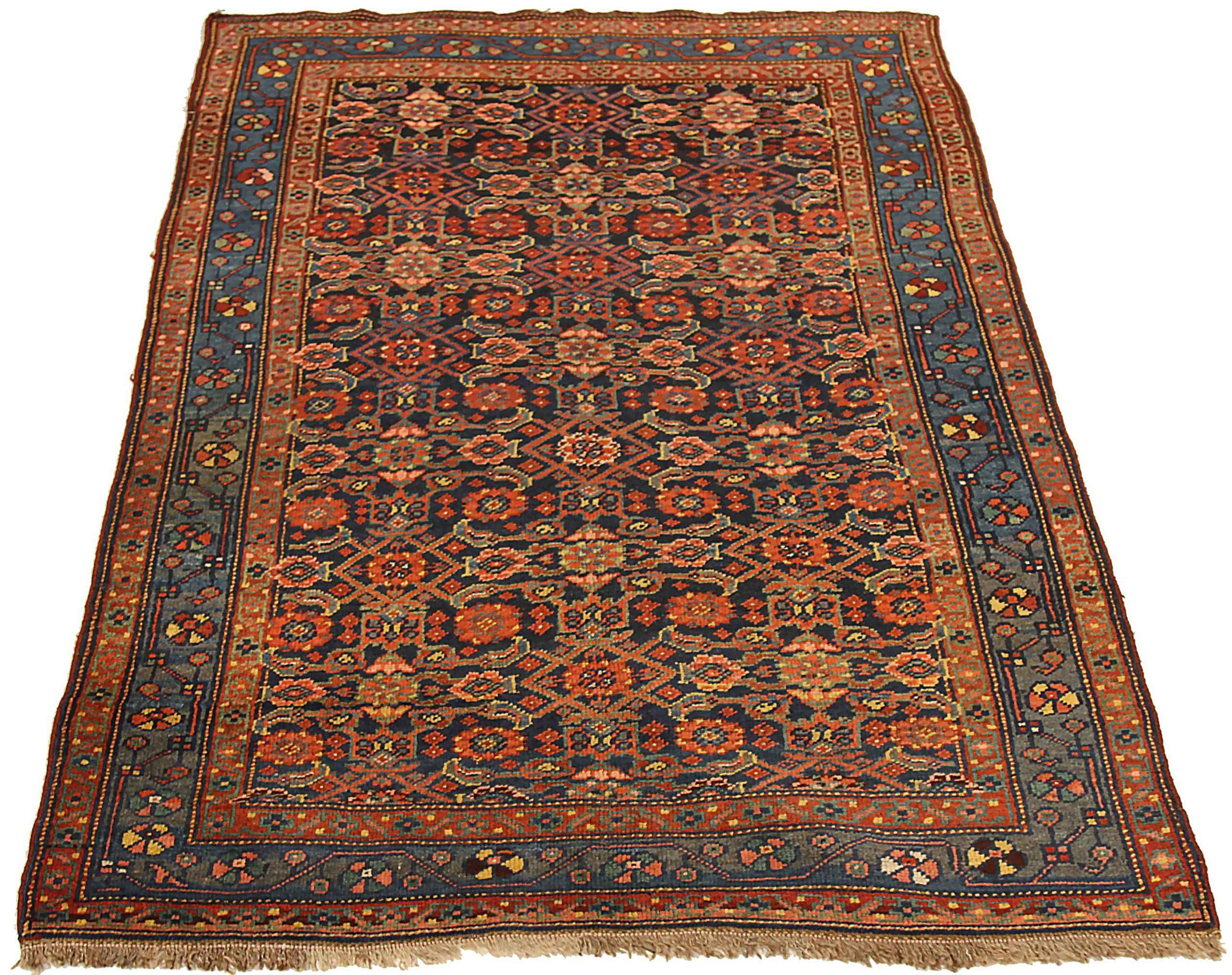 Discover the elegance of Persian Bijar featuring Small Rug in Circa 1880. Designed with Wool and BlueNavy BlueRed, this exclusive design is perfect for enhancing your space.