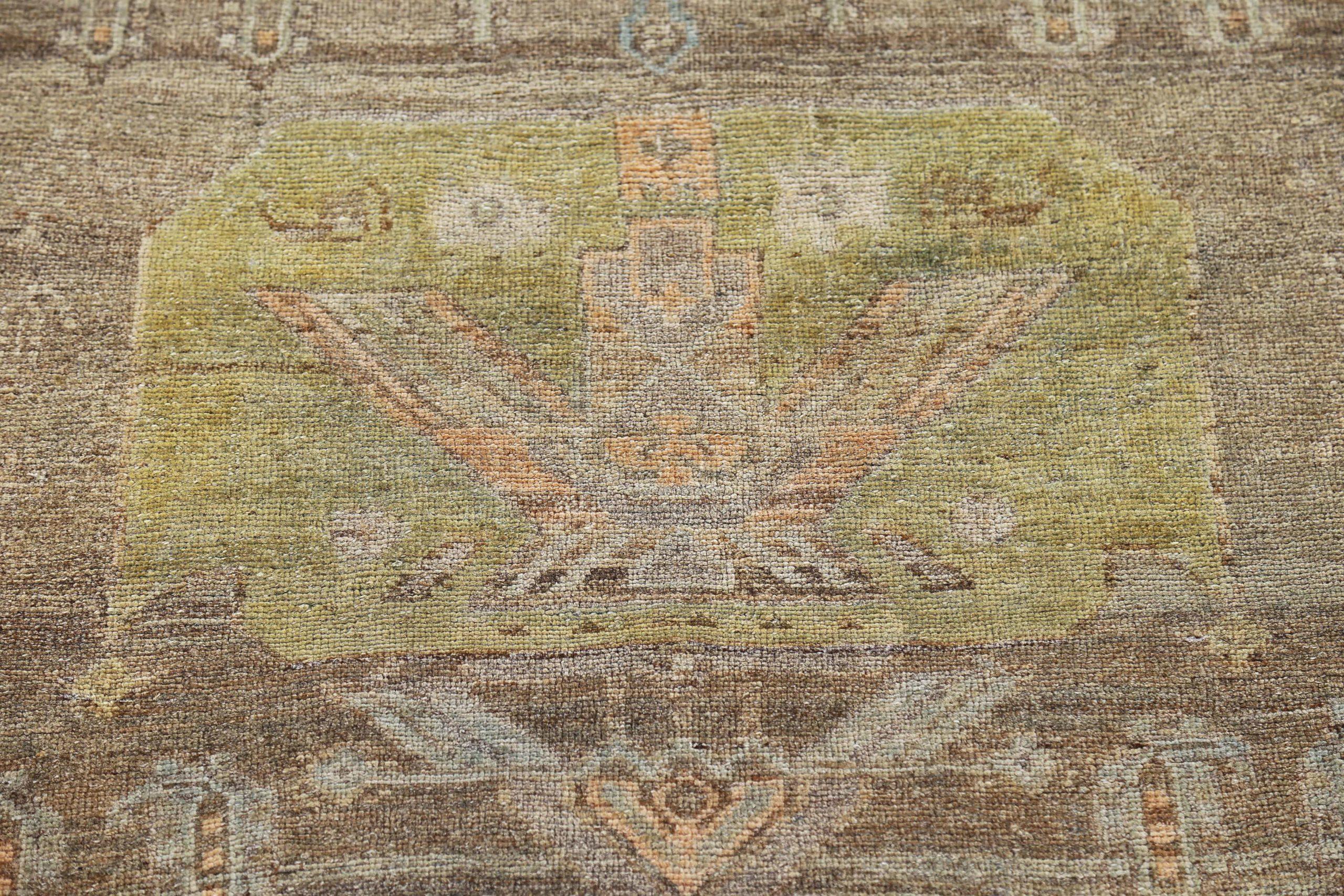 Tappeto persiano Bijar Small - Lana Marrone Verde Avorio - 91524 In condizioni ottime in vendita a Dallas, TX